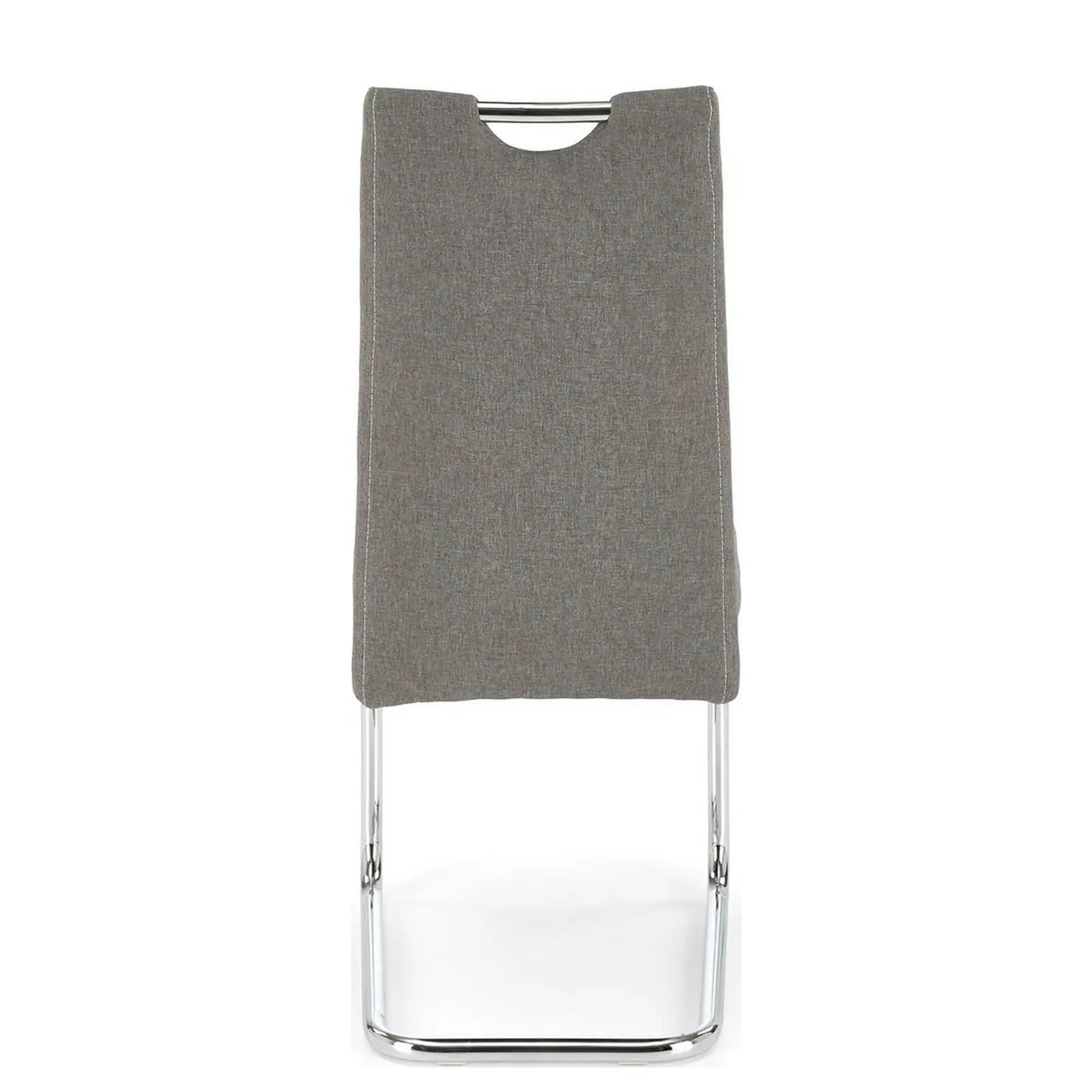 Scaun bucatarie K349, gri/crom, stofa clasica/metal, 42X60X97 CM