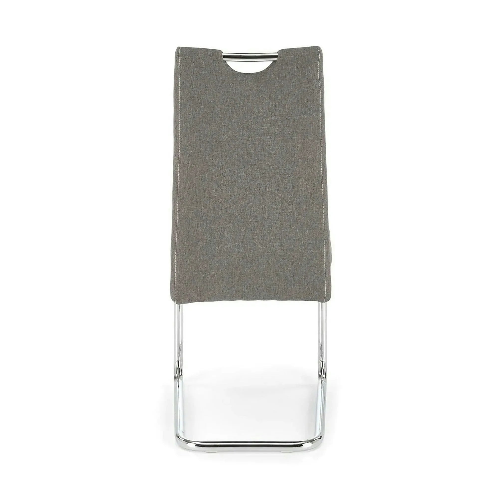 Scaun bucatarie K349, gri/crom, stofa clasica/metal, 42X60X97 CM