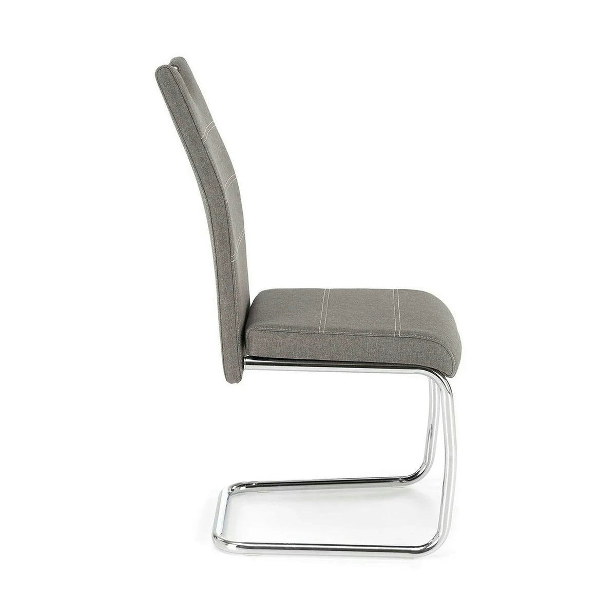 Scaun bucatarie K349, gri/crom, stofa clasica/metal, 42X60X97 CM
