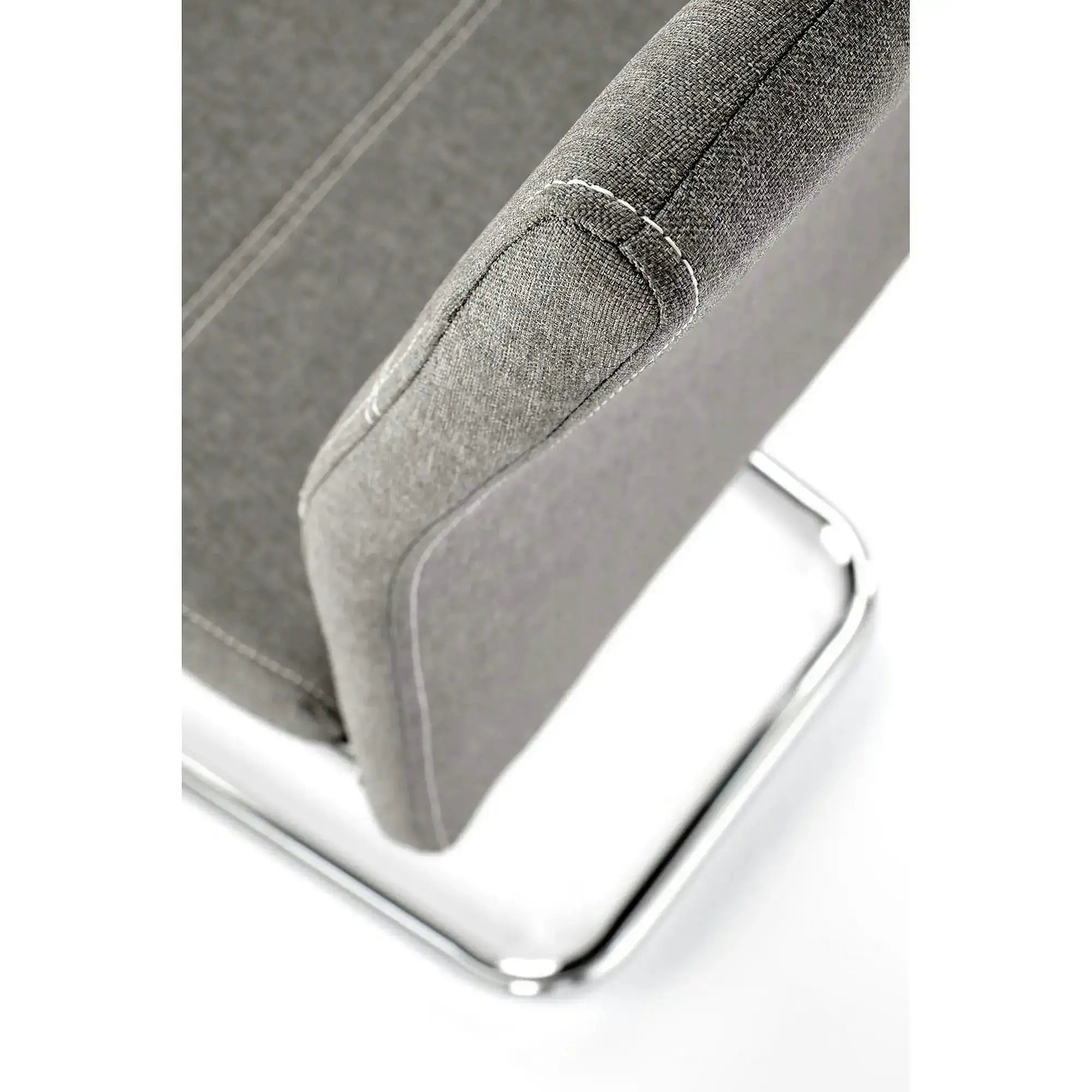 Scaun bucatarie K349, gri/crom, stofa clasica/metal, 42X60X97 CM
