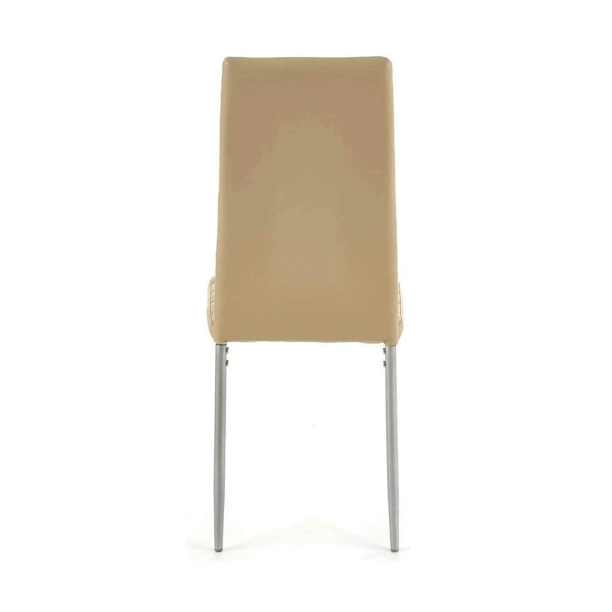 Scaun bucatarie K70, maro deschis/gri, metal/piele ecologica, 41x50x98 cm