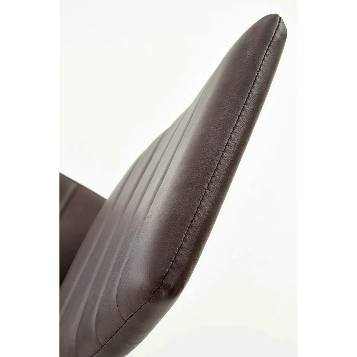 Scaun bucatarie K70, maro inchis/negru, metal/piele ecologica, 41x50x98 cm