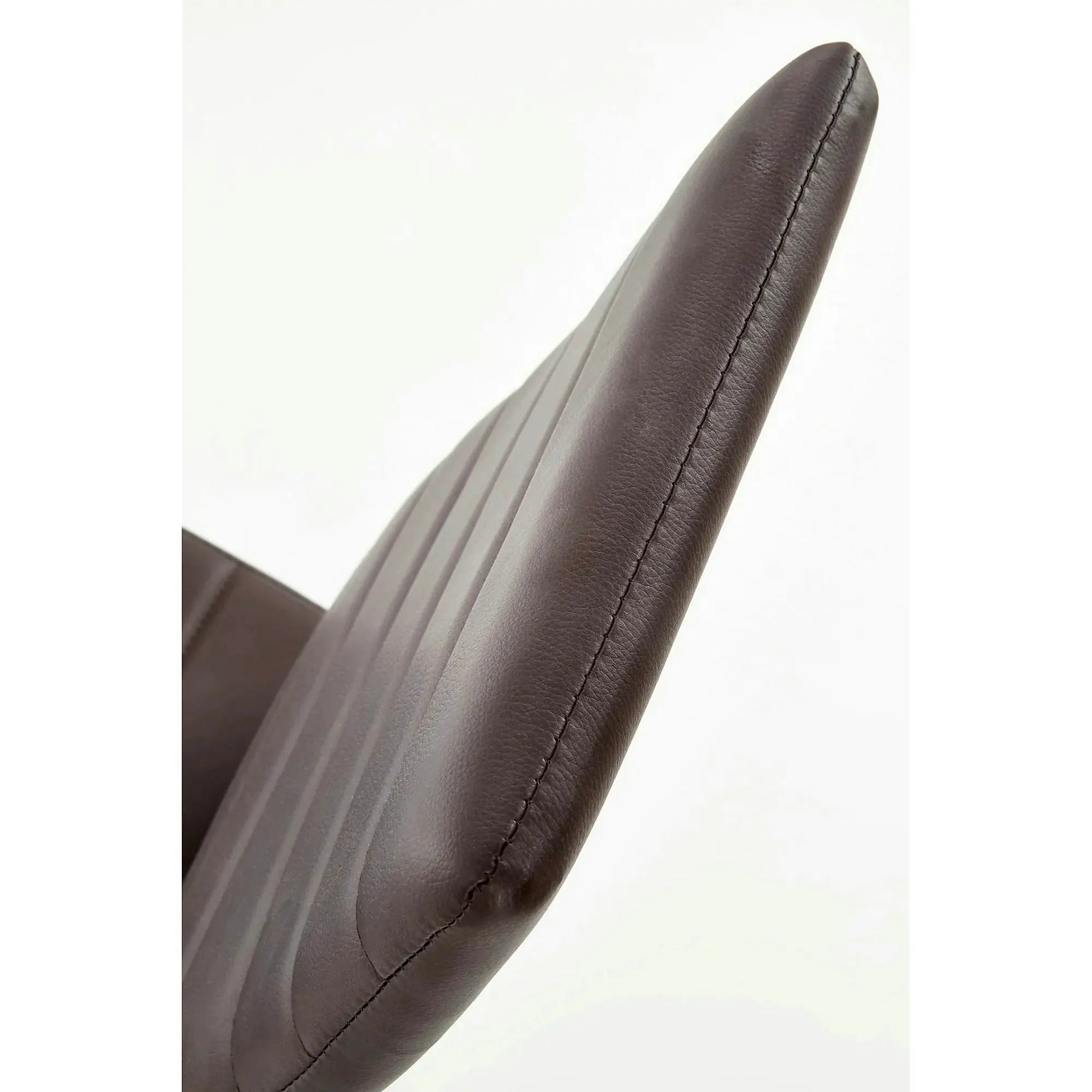 Scaun bucatarie K70, maro inchis/negru, metal/piele ecologica, 41x50x98 cm