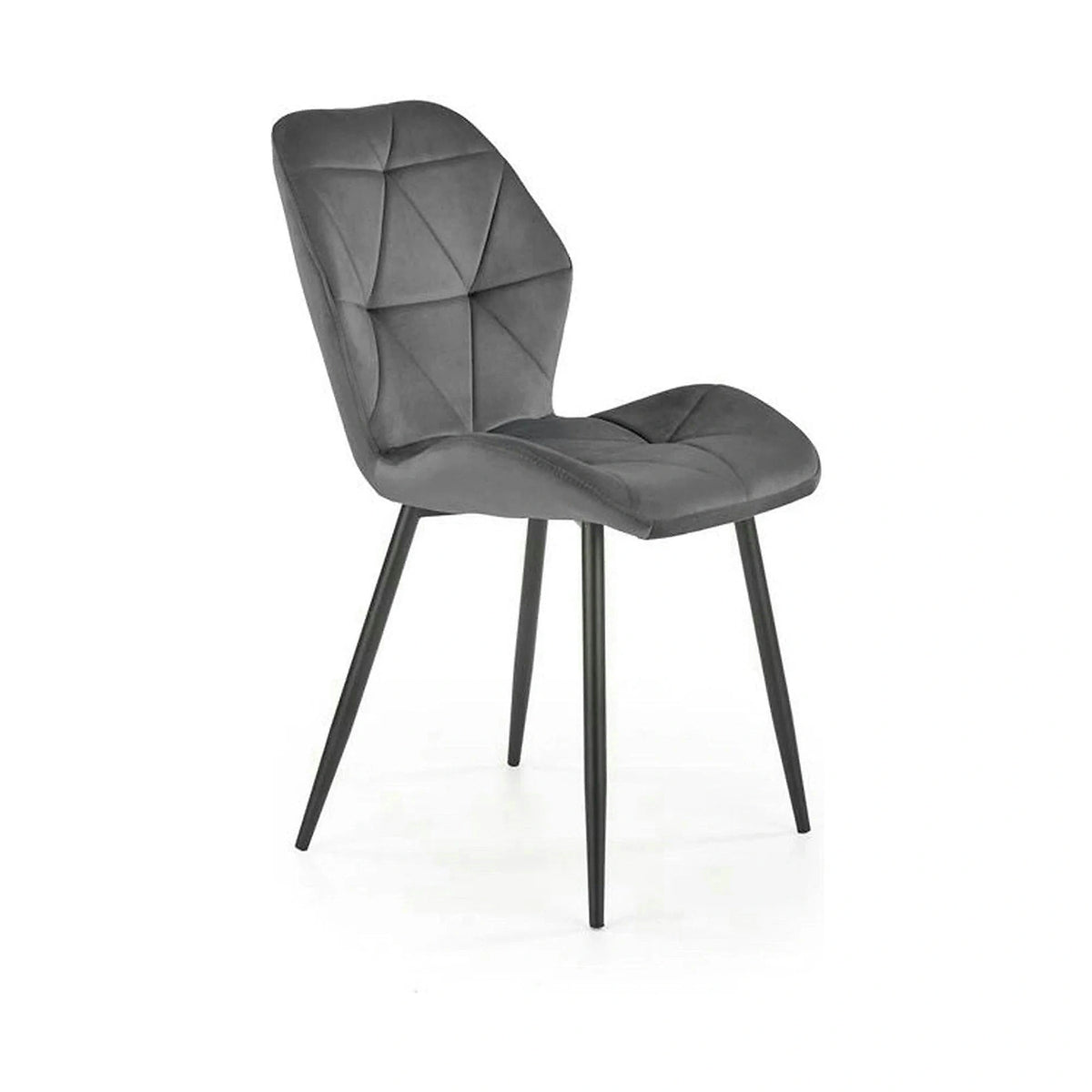 Scaun bucatarie material textil/metal K453, gri, 48x53x86 cm