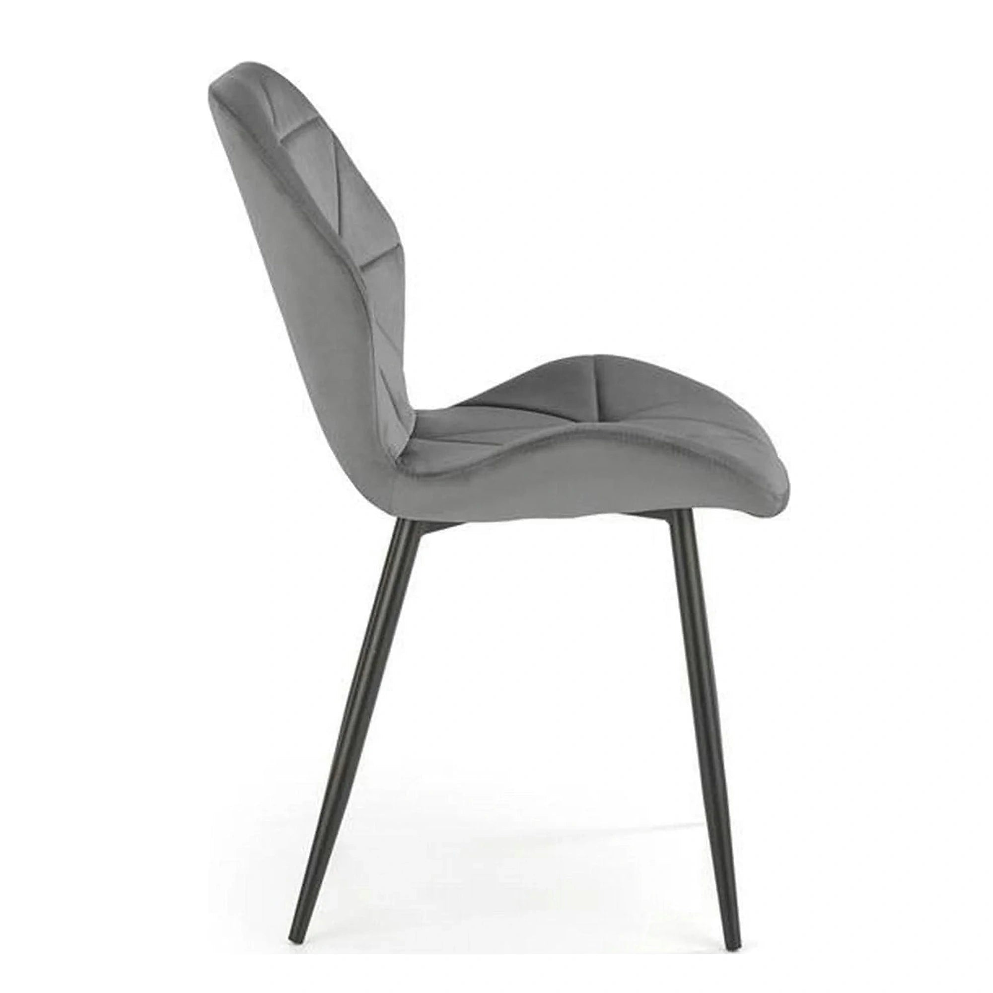 Scaun bucatarie material textil/metal K453, gri, 48x53x86 cm