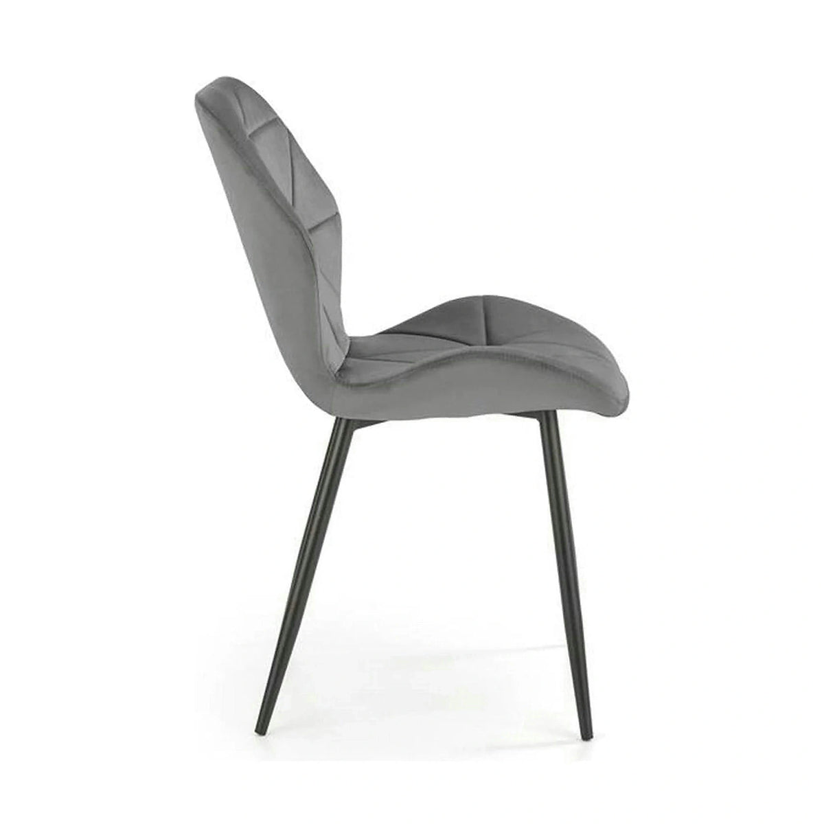 Scaun bucatarie material textil/metal K453, gri, 48x53x86 cm
