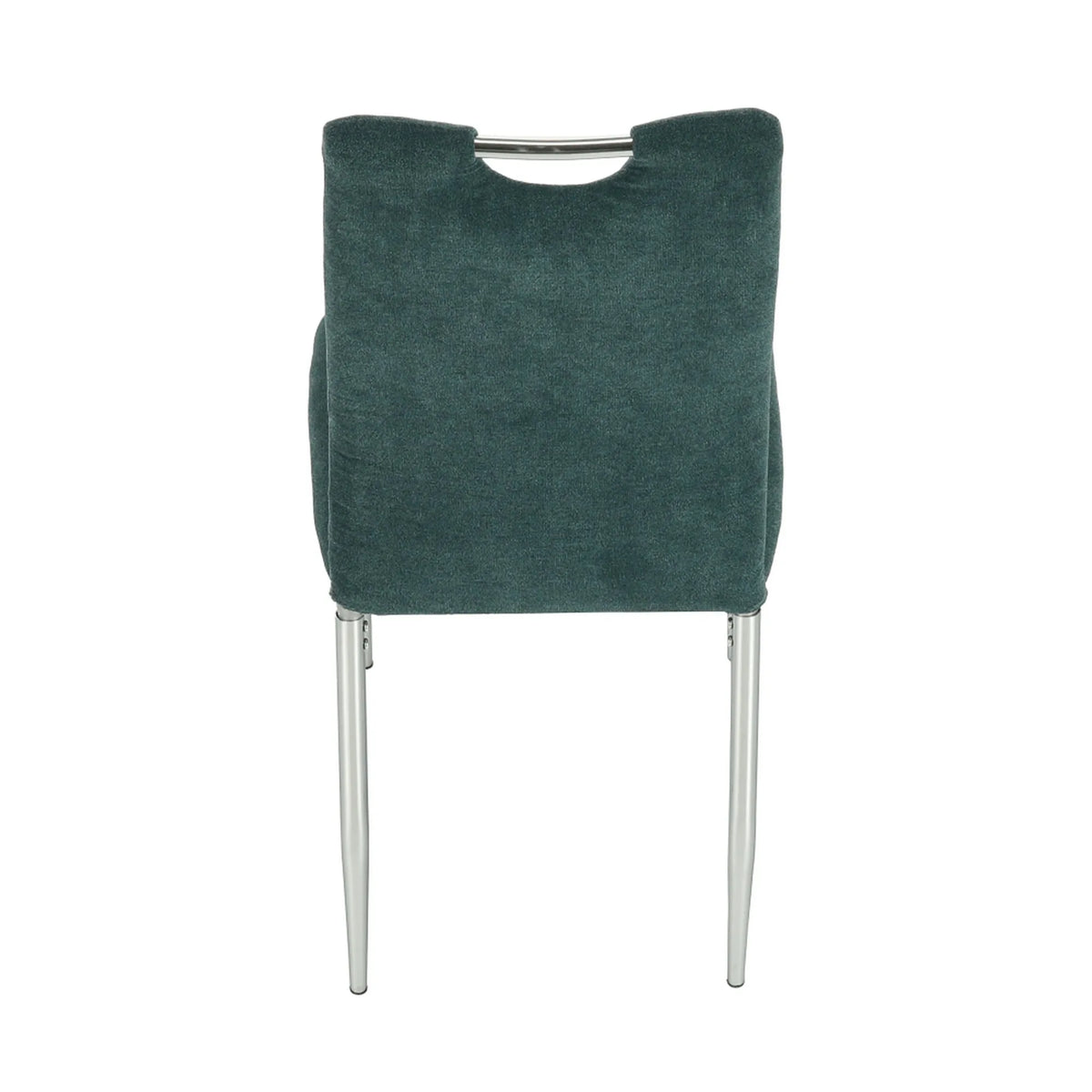 Scaun bucatarie OLIVA NEW, azur/crom, textil/metal, 42x52x97 cm