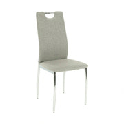 Scaun bucatarie OLIVA NEW, bej/crom, textil/metal, 42x52x97 cm