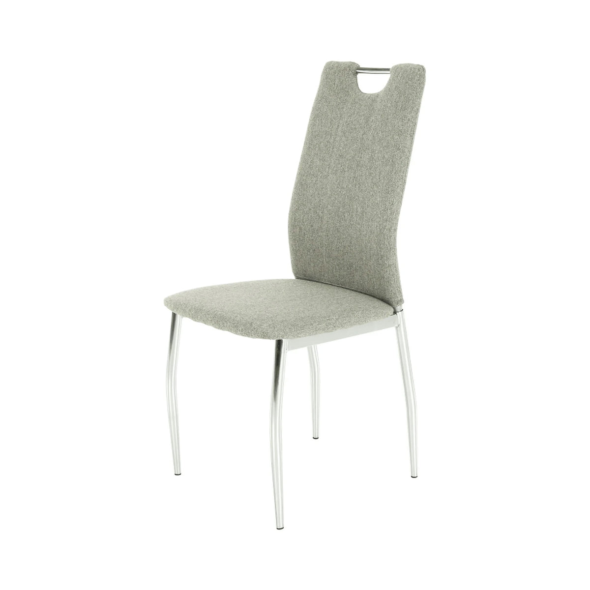 Scaun bucatarie OLIVA NEW, bej/crom, textil/metal, 42x52x97 cm