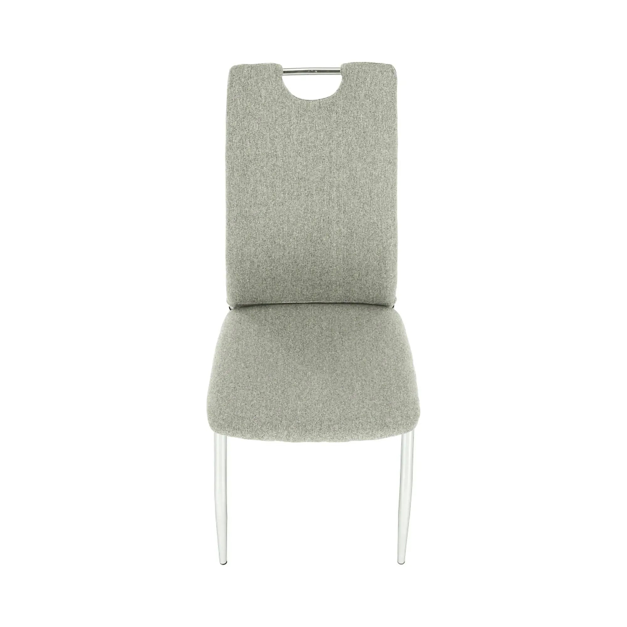 Scaun bucatarie OLIVA NEW, bej/crom, textil/metal, 42x52x97 cm