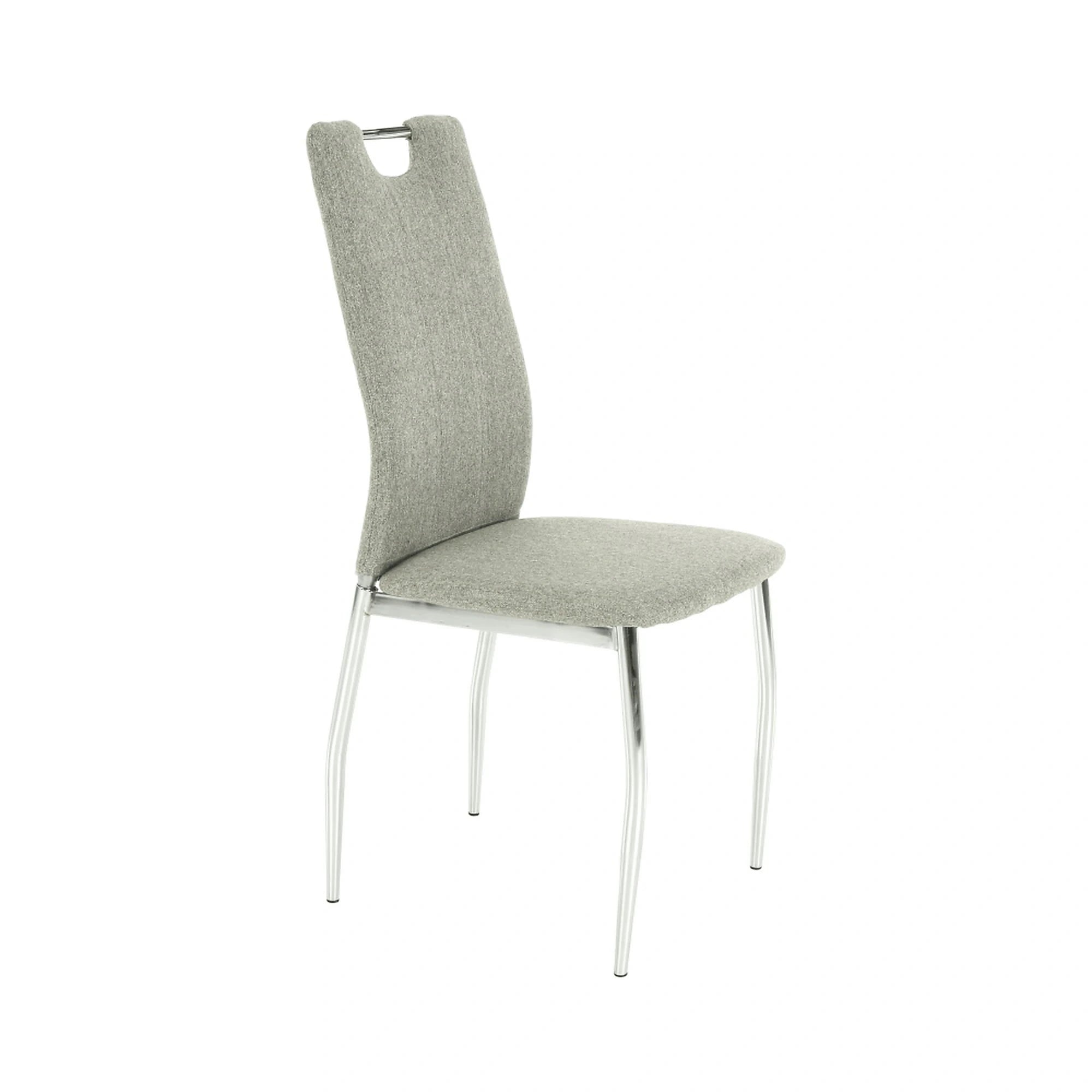 Scaun bucatarie OLIVA NEW, bej/crom, textil/metal, 42x52x97 cm