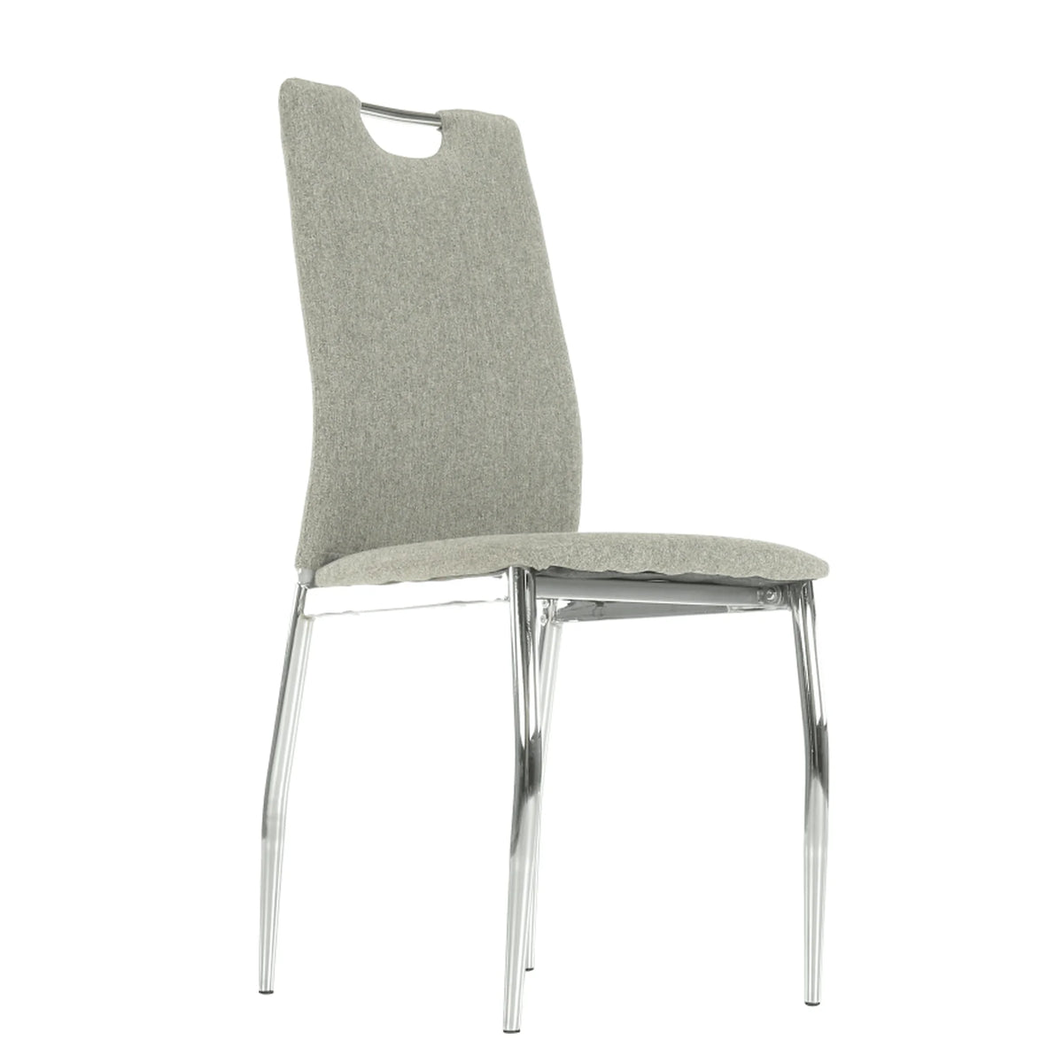 Scaun bucatarie OLIVA NEW, bej/crom, textil/metal, 42x52x97 cm