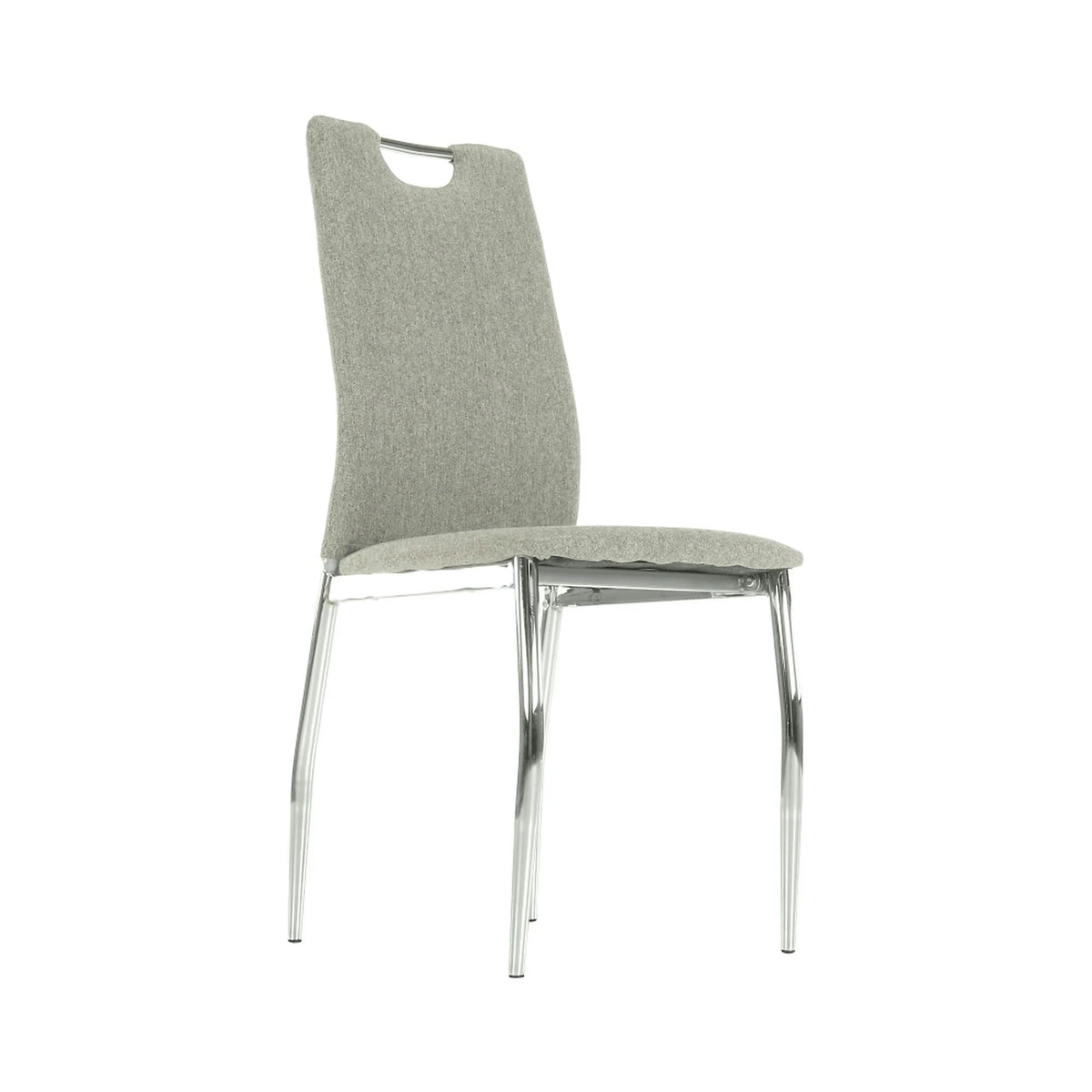 Scaun bucatarie OLIVA NEW, bej/crom, textil/metal, 42x52x97 cm