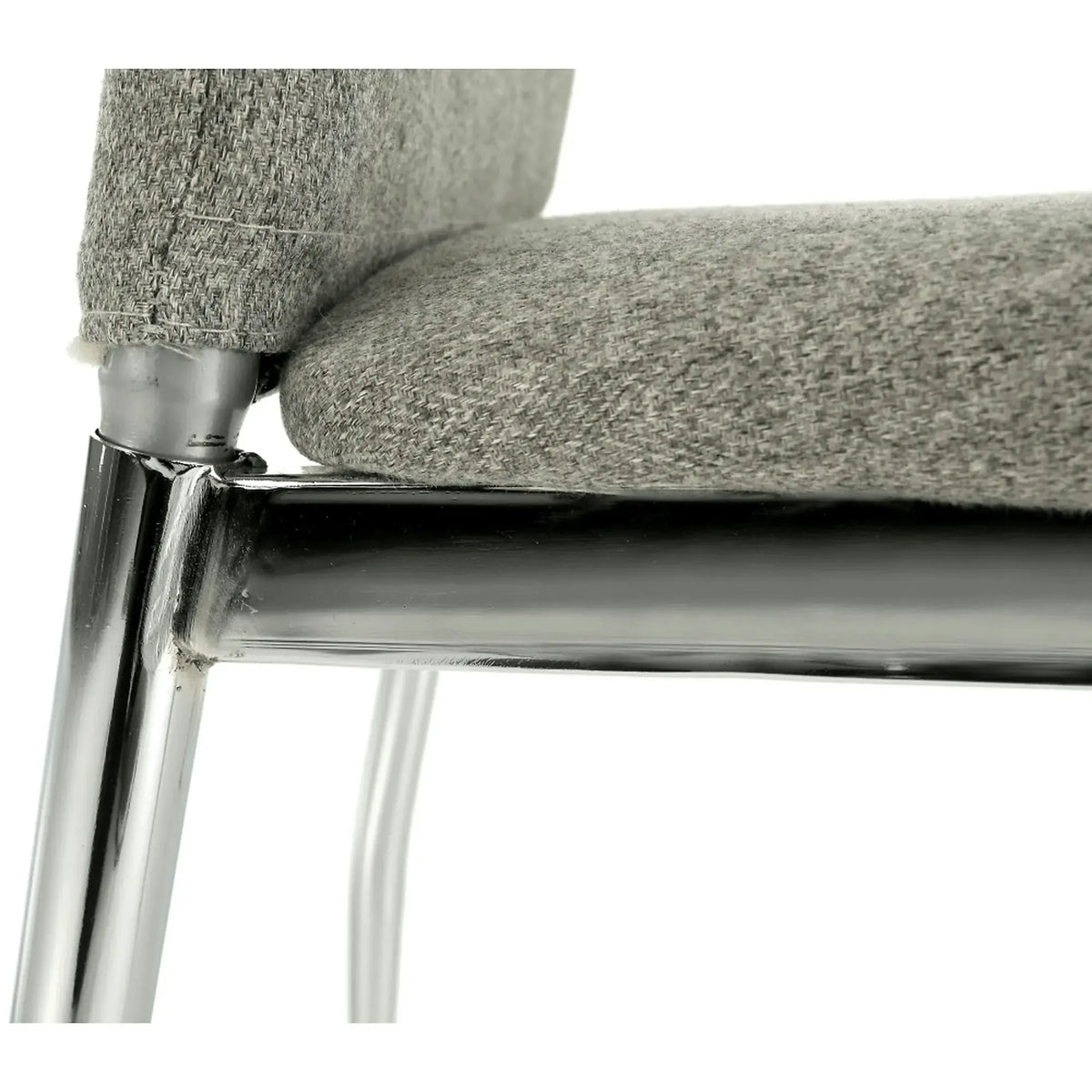Scaun bucatarie OLIVA NEW, bej/crom, textil/metal, 42x52x97 cm