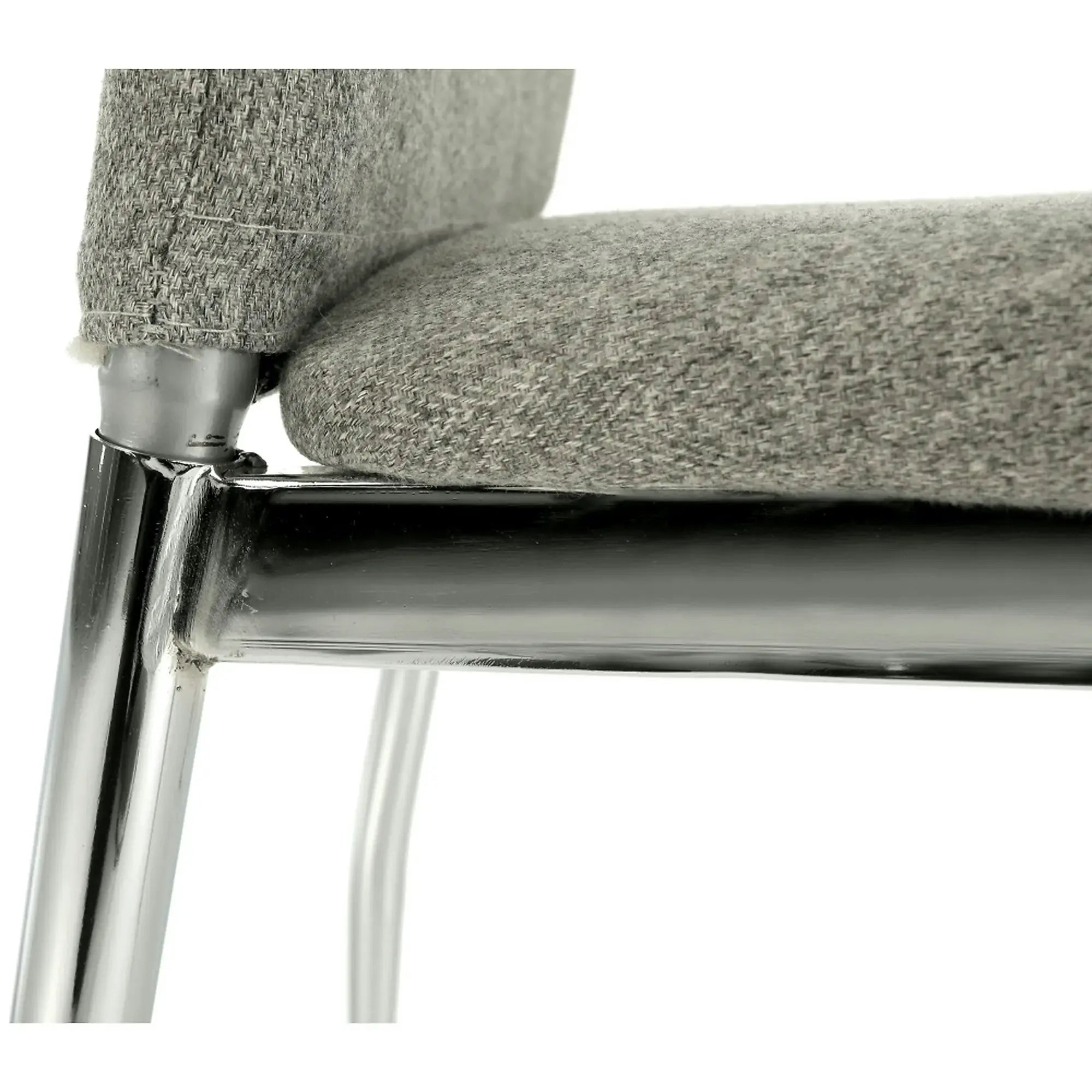 Scaun bucatarie OLIVA NEW, bej/crom, textil/metal, 42x52x97 cm