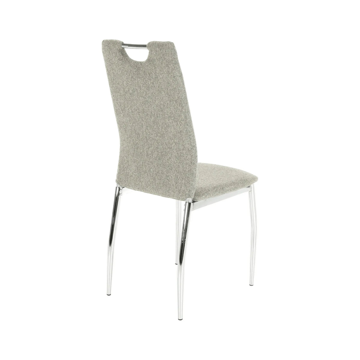 Scaun bucatarie OLIVA NEW, bej/crom, textil/metal, 42x52x97 cm