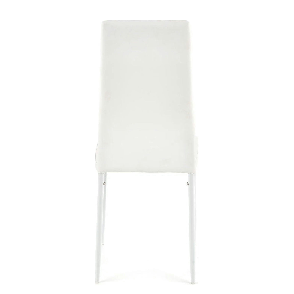 Scaun bucatarie rezistent K70, alb, piele ecologica/metal, 41x50x98 cm