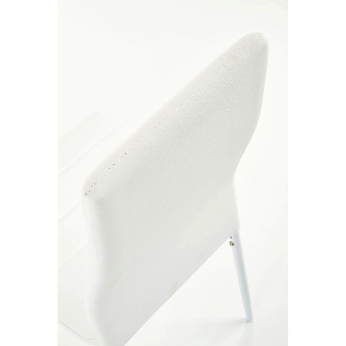 Scaun bucatarie rezistent K70, alb, piele ecologica/metal, 41x50x98 cm