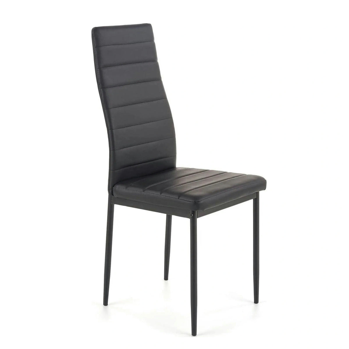 Scaun bucatarie rezistent K70, negru, piele ecologica/metal, 41x50x98 cm
