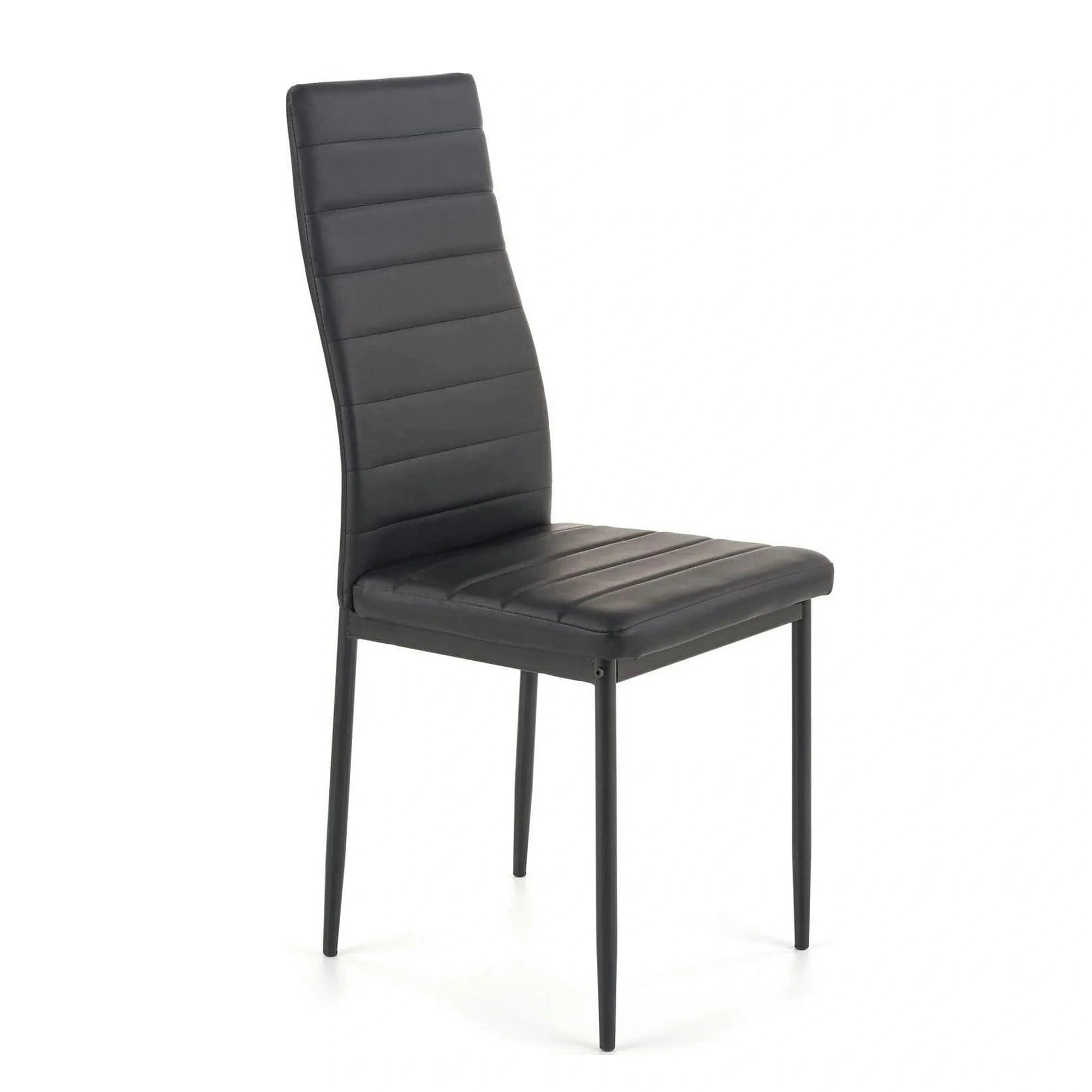 Scaun bucatarie rezistent K70, negru, piele ecologica/metal, 41x50x98 cm