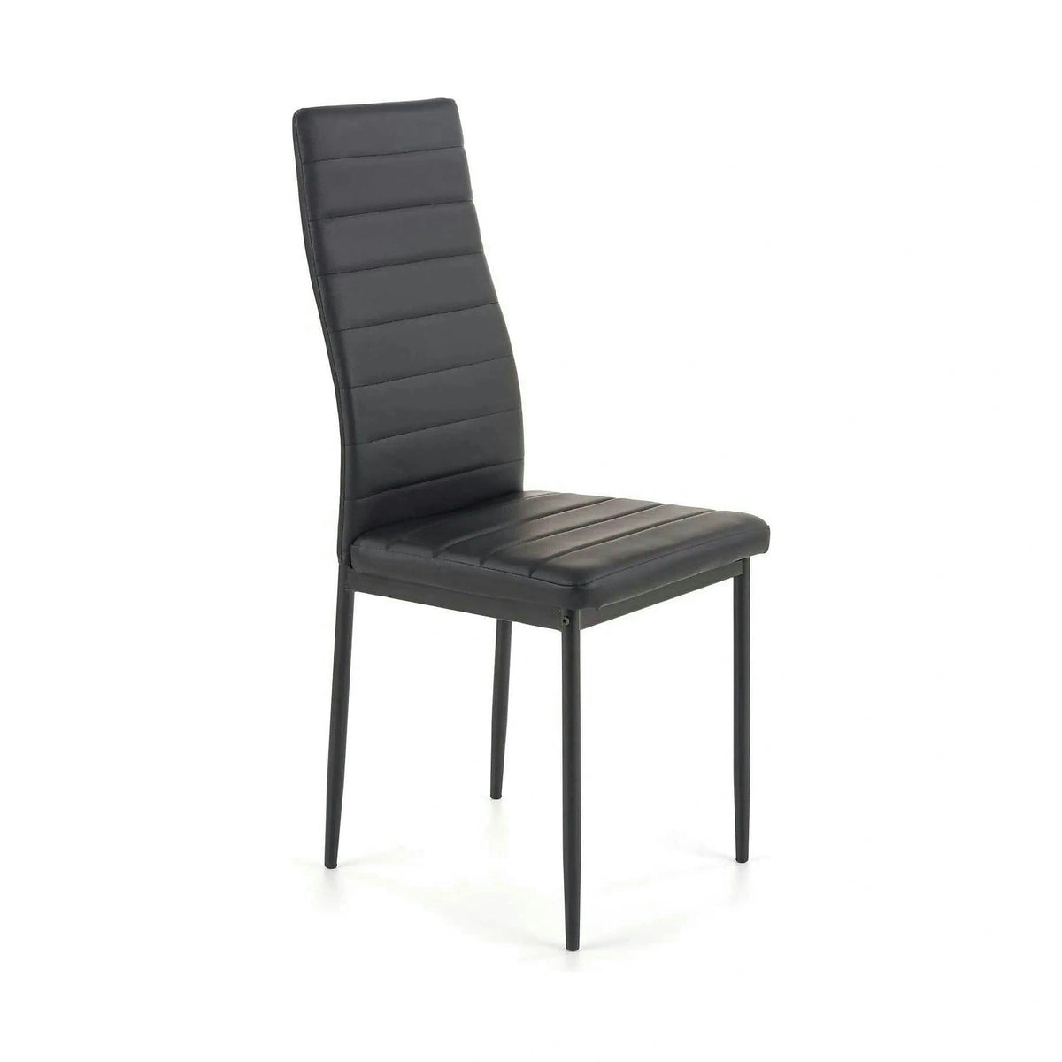 Scaun bucatarie rezistent K70, negru, piele ecologica/metal, 41x50x98 cm