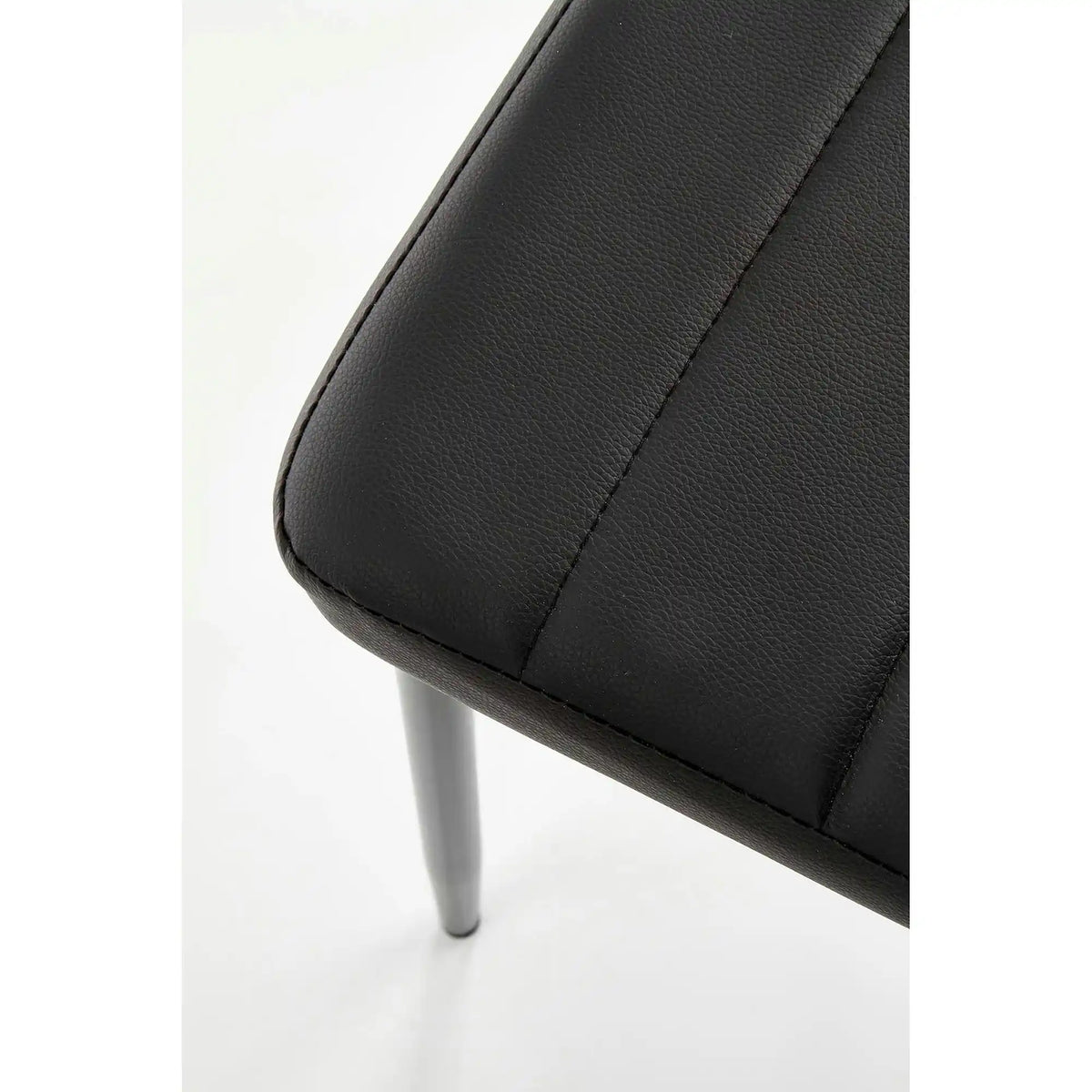 Scaun bucatarie rezistent K70, negru, piele ecologica/metal, 41x50x98 cm