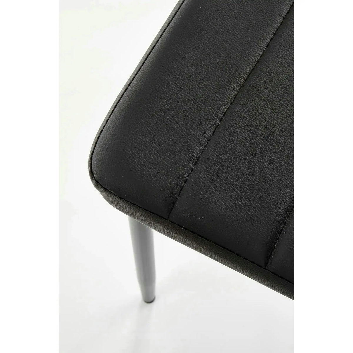 Scaun bucatarie rezistent K70, negru, piele ecologica/metal, 41x50x98 cm