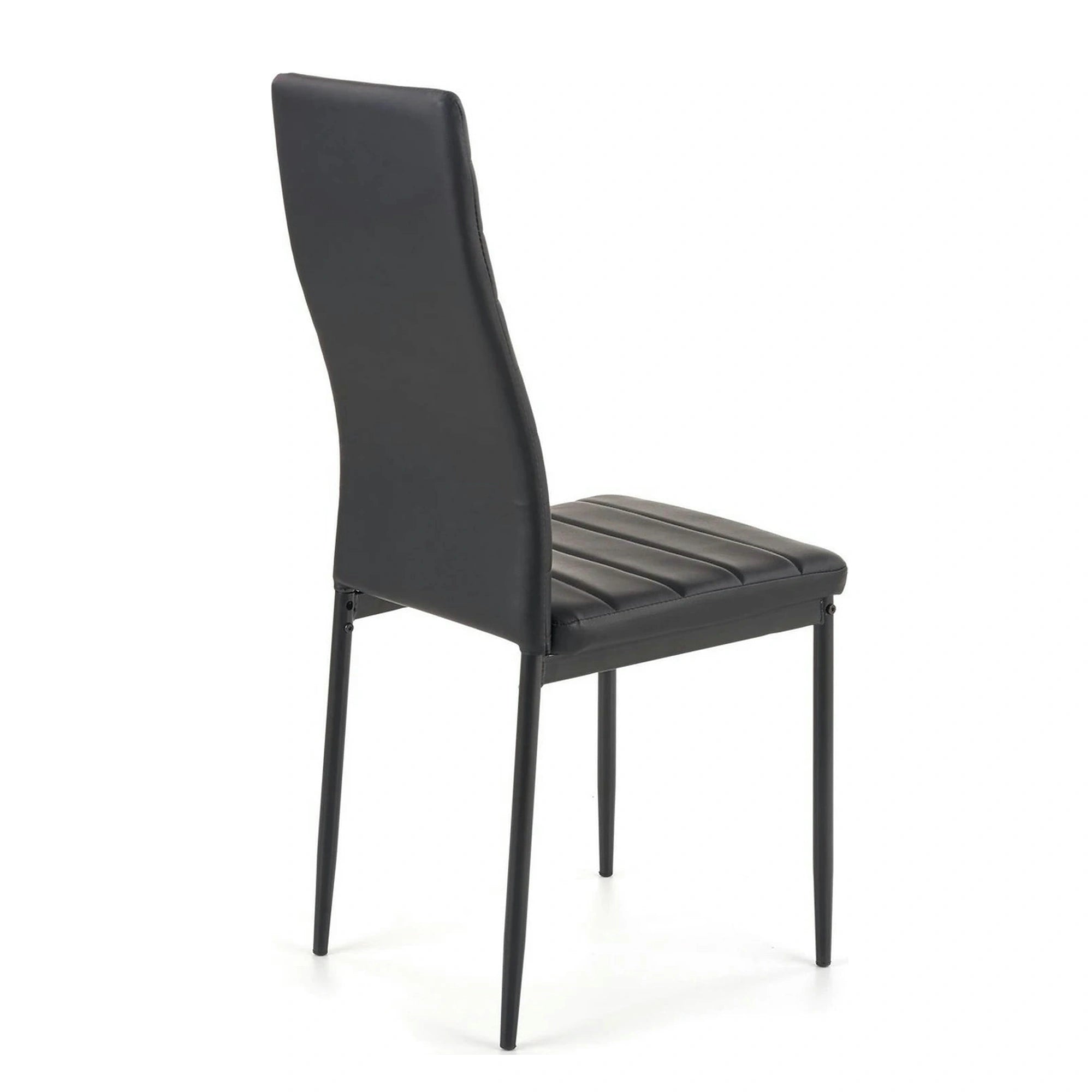 Scaun bucatarie rezistent K70, negru, piele ecologica/metal, 41x50x98 cm