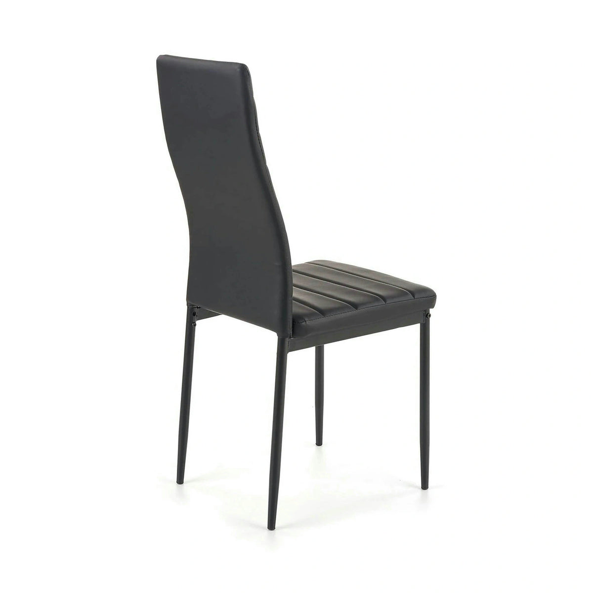 Scaun bucatarie rezistent K70, negru, piele ecologica/metal, 41x50x98 cm