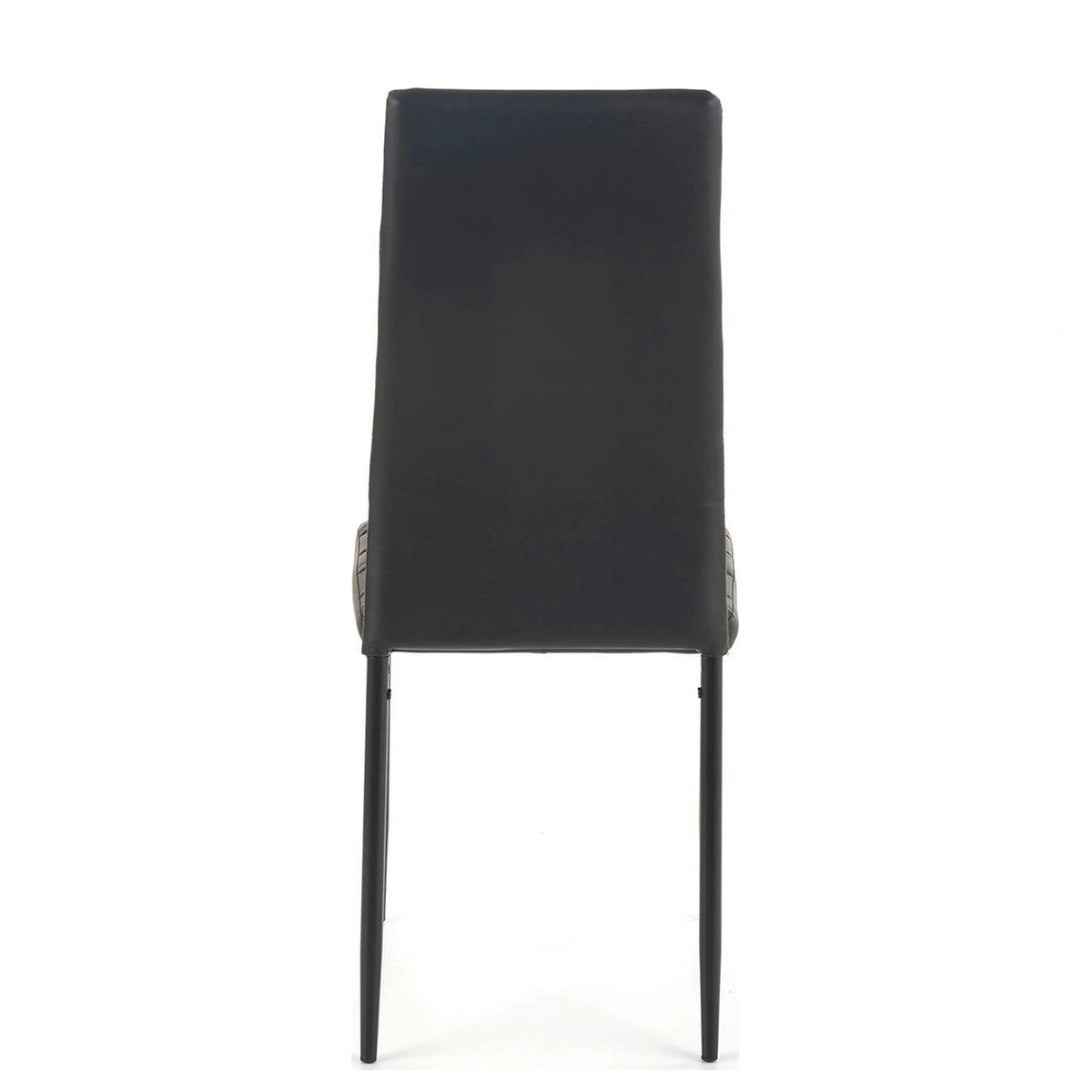 Scaun bucatarie rezistent K70, negru, piele ecologica/metal, 41x50x98 cm