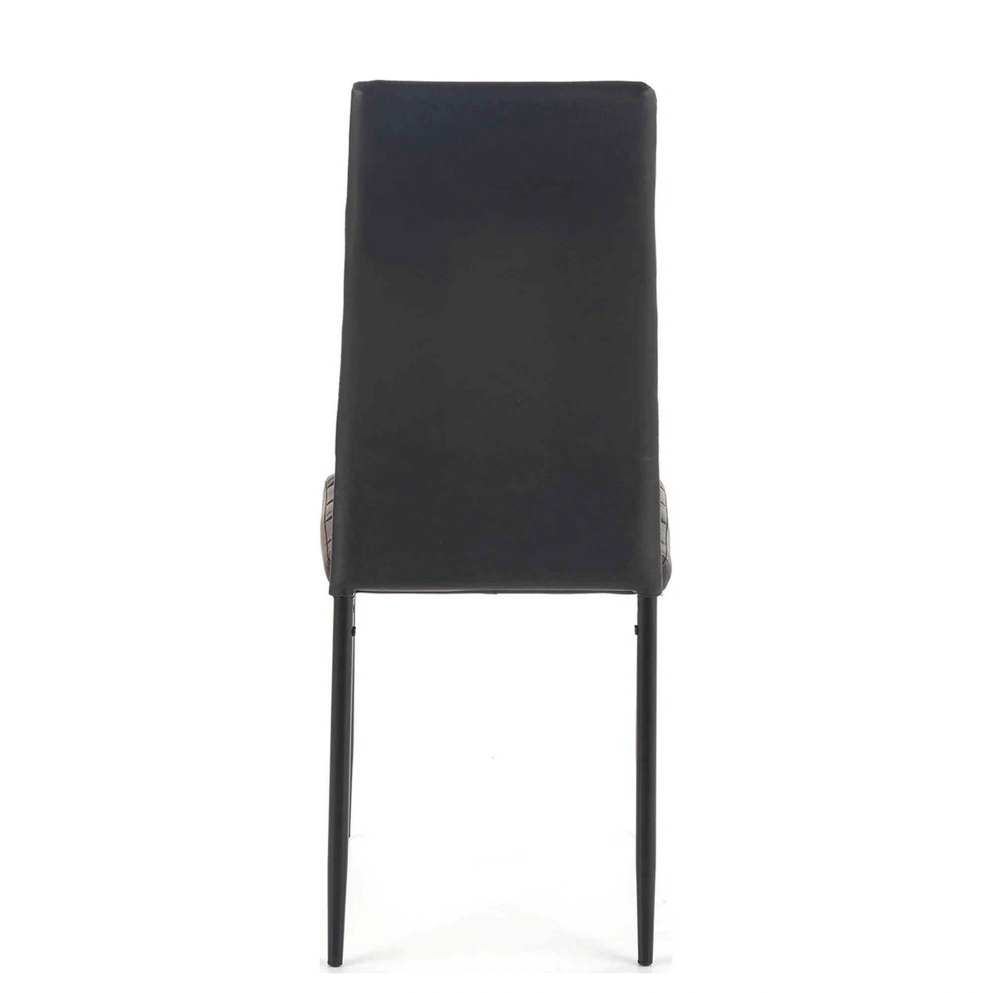 Scaun bucatarie rezistent K70, negru, piele ecologica/metal, 41x50x98 cm