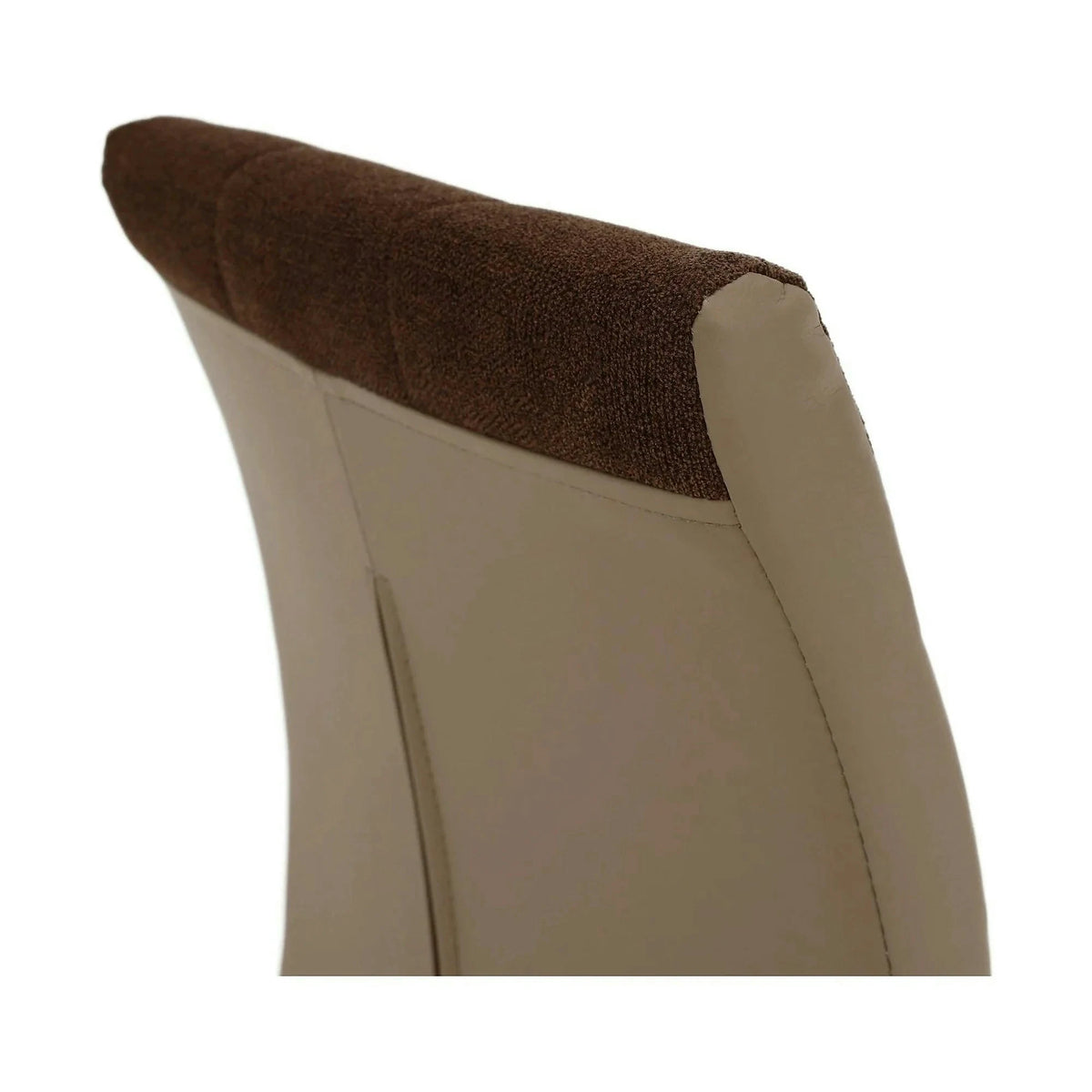 Scaun bucătărie SALOMA NEW, maro/bej, stofa clasica/piele ecologica/metal, 42x56.5x105 cm