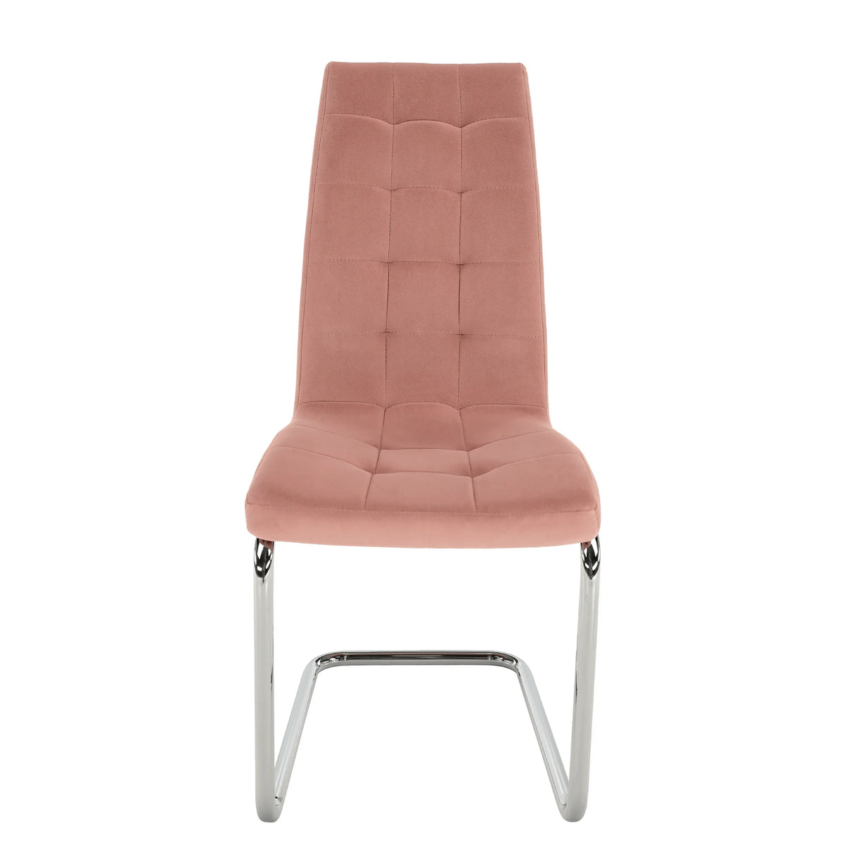 Scaun bucatarie SALOMA NEW, stofa catifelata roz, 42x56,5x105 cm