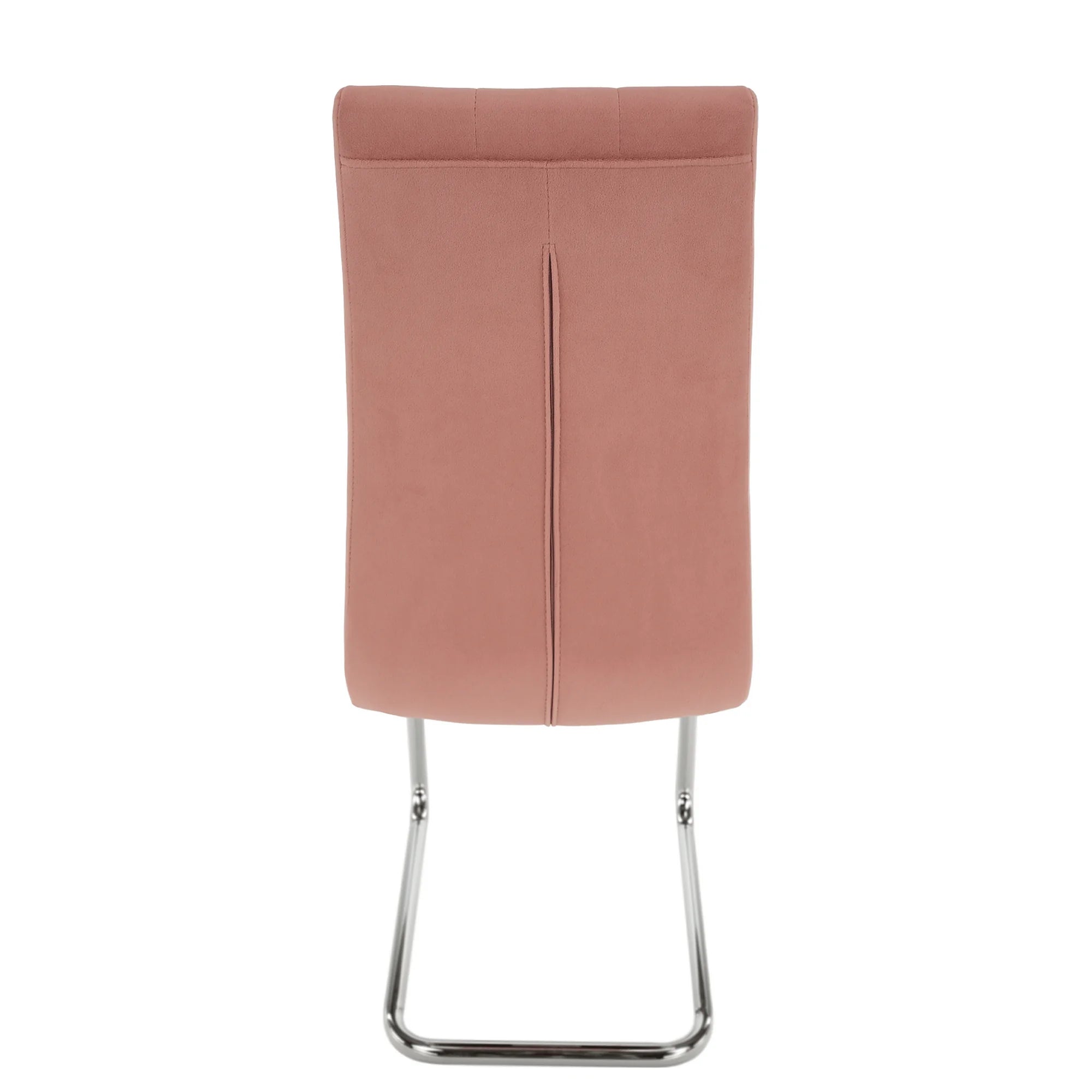 Scaun bucatarie SALOMA NEW, stofa catifelata roz, 42x56,5x105 cm