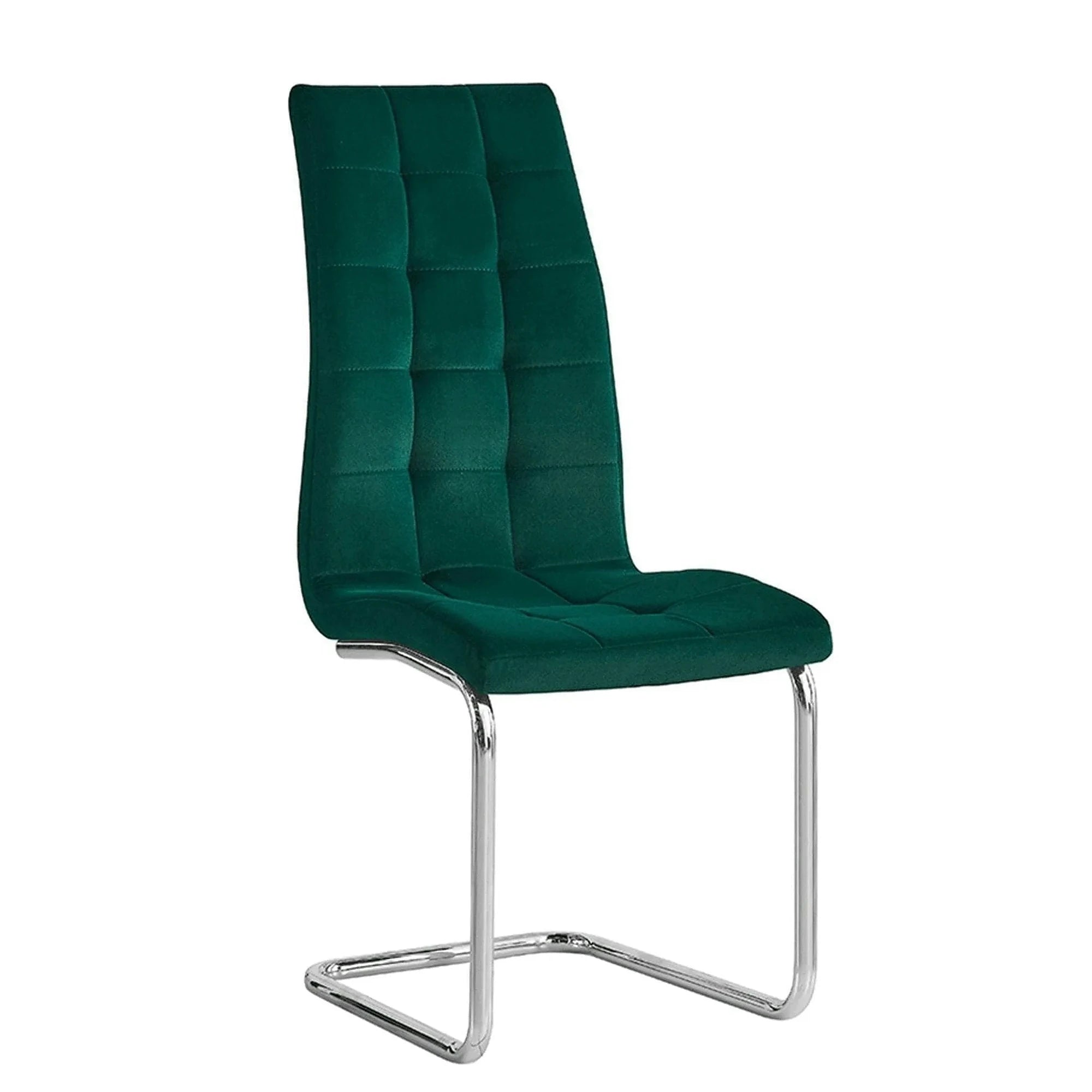 Scaun bucatarie SALOMA NEW, stofa catifelata verde, 42x56,5x105 cm