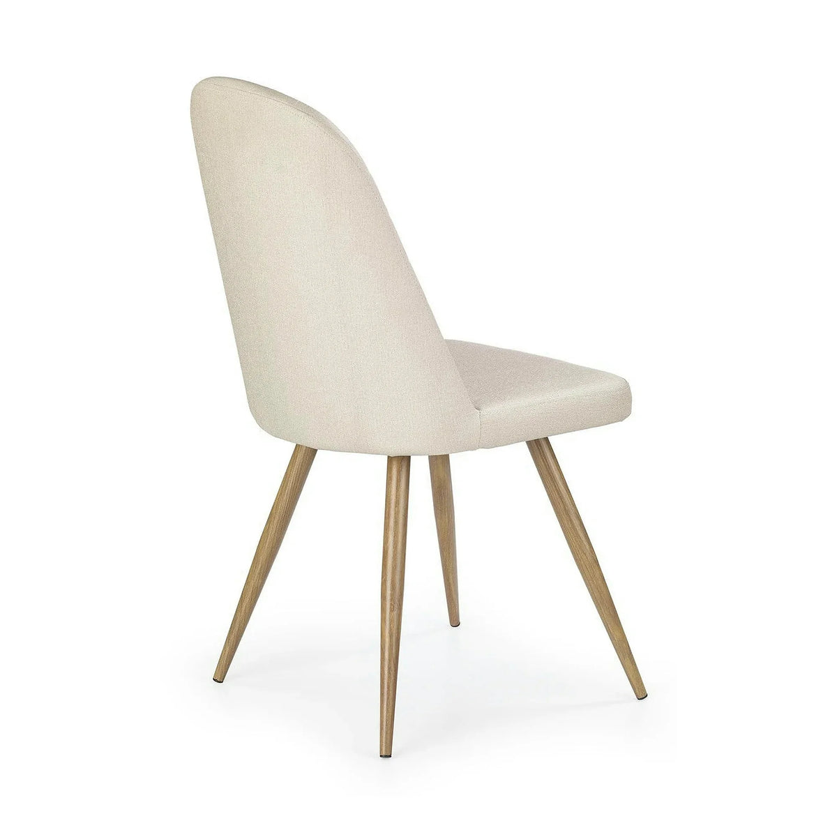 Scaun bucatarie tapitat K214, crem/stejar miere, piele ecologica/metal, 45X53X90 CM