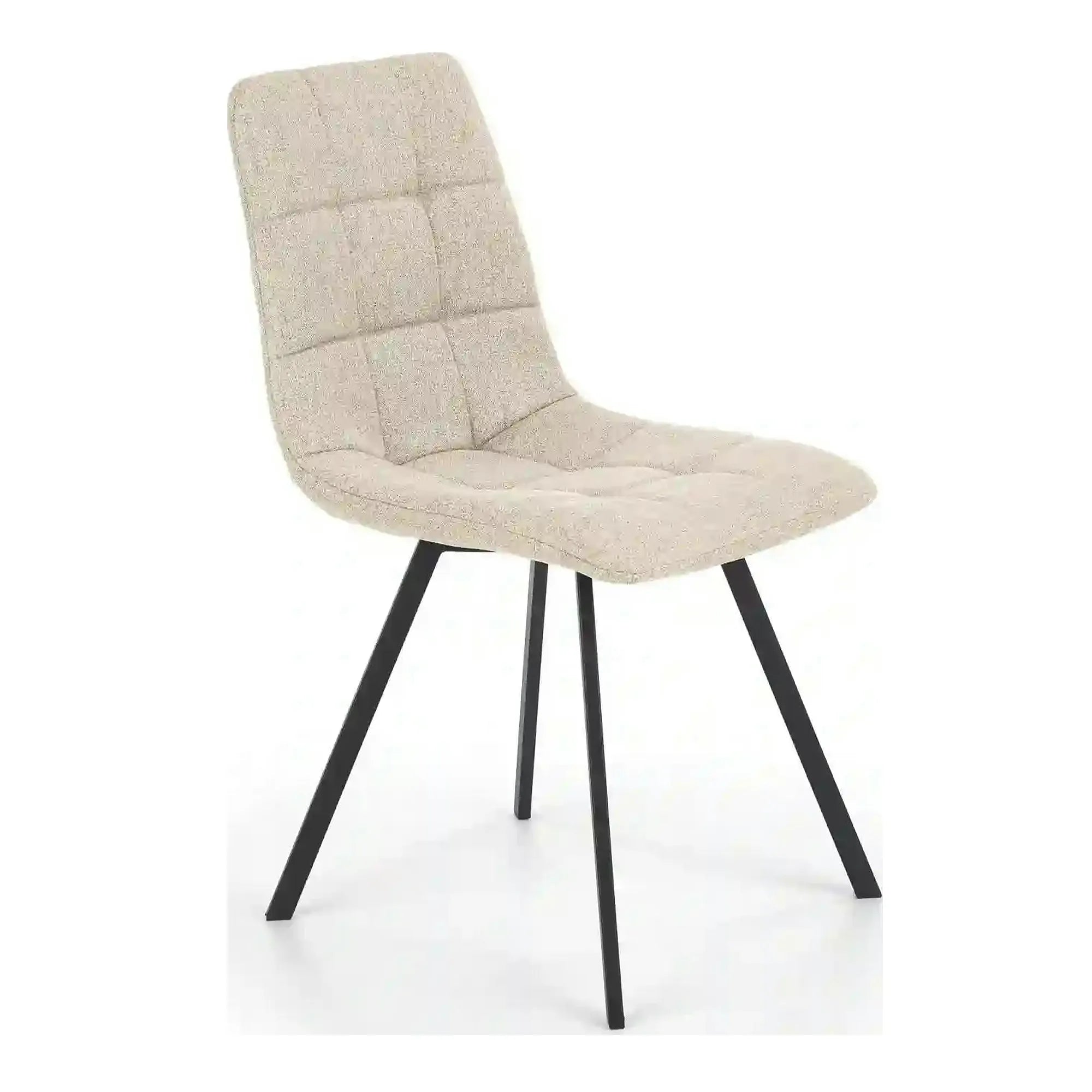Scaun bucatarie tapitat stofa clasica K402, bej/negru, 45x55x86 cm
