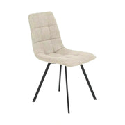Scaun bucatarie tapitat stofa clasica K402, bej/negru, 45x55x86 cm