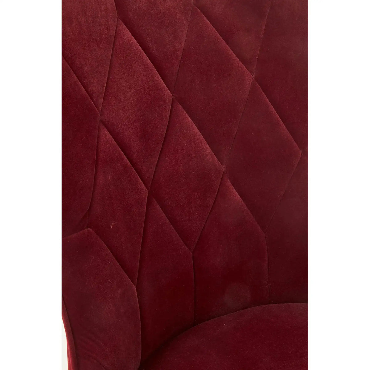 Scaun bucatarie visiniu/negru K366, stofa catifelata/metal, 52x58x92 cm