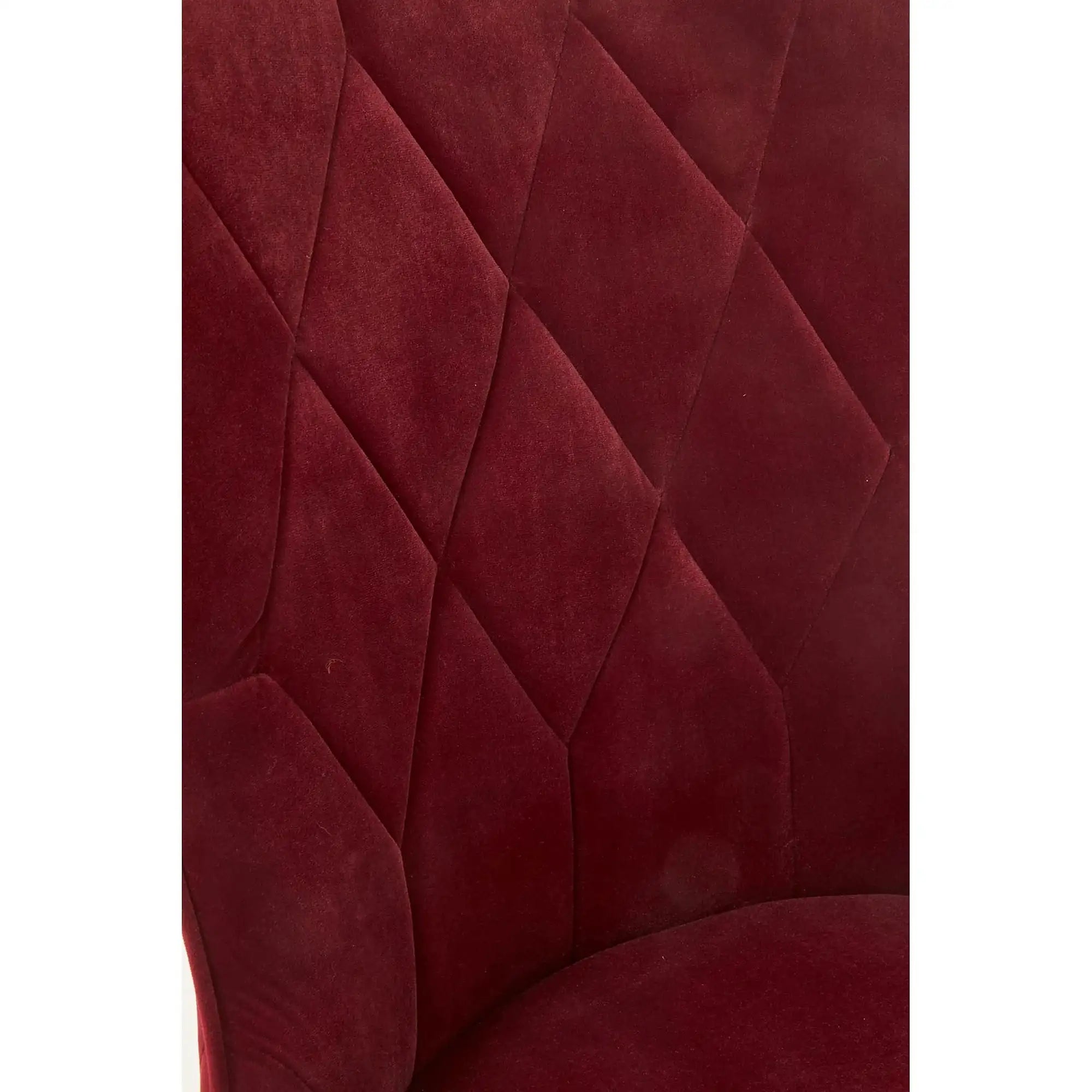 Scaun bucatarie visiniu/negru K366, stofa catifelata/metal, 52x58x92 cm