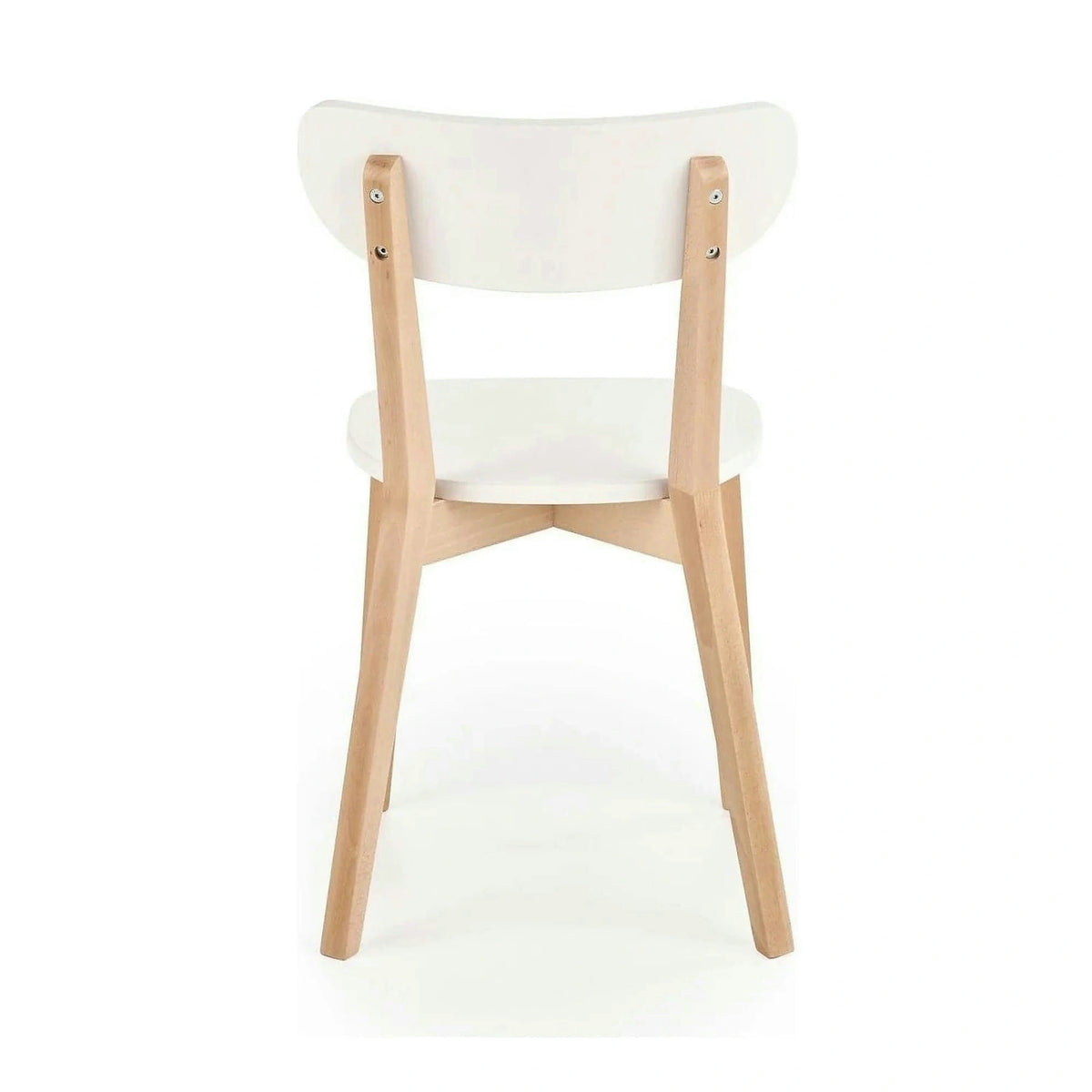 Scaun BUGGI, alb/stejar, lemn de fag, 45X50X81 CM