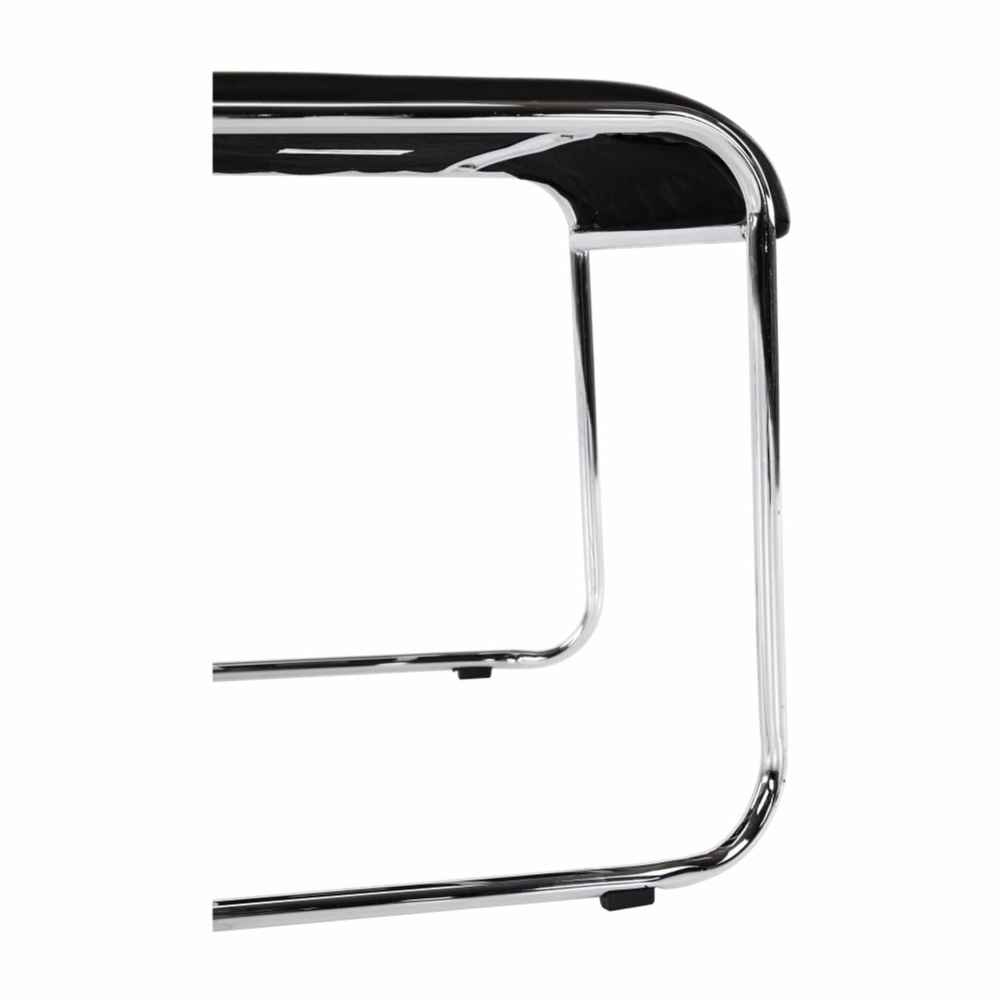 Scaun BULUT, negru, piele ecologica/metal, 50x56x76 cm