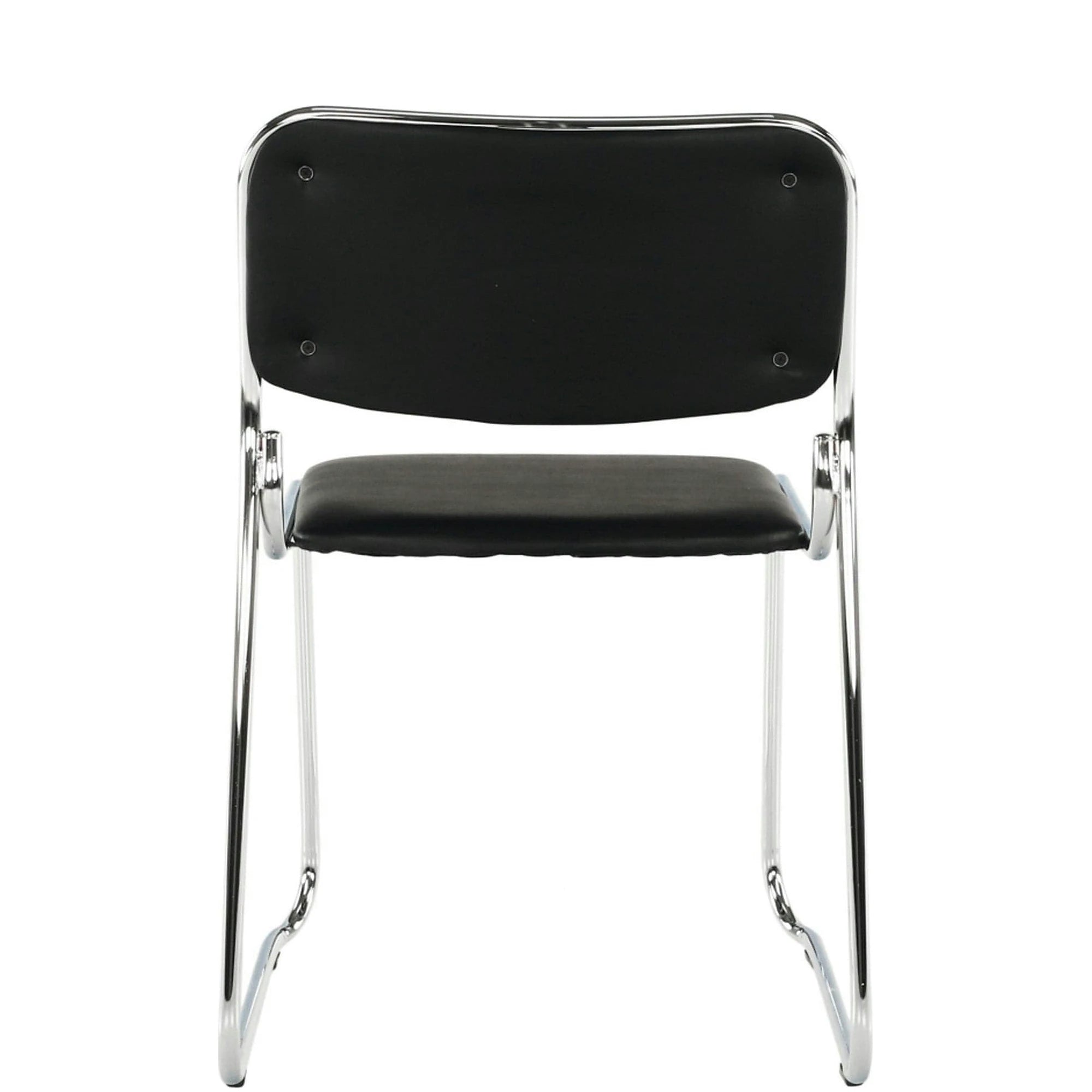 Scaun BULUT, negru, piele ecologica/metal, 50x56x76 cm