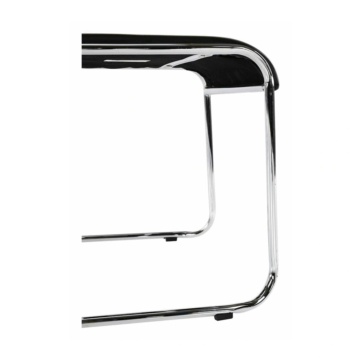 Scaun BULUT, negru, piele ecologica/metal, 50x56x76 cm