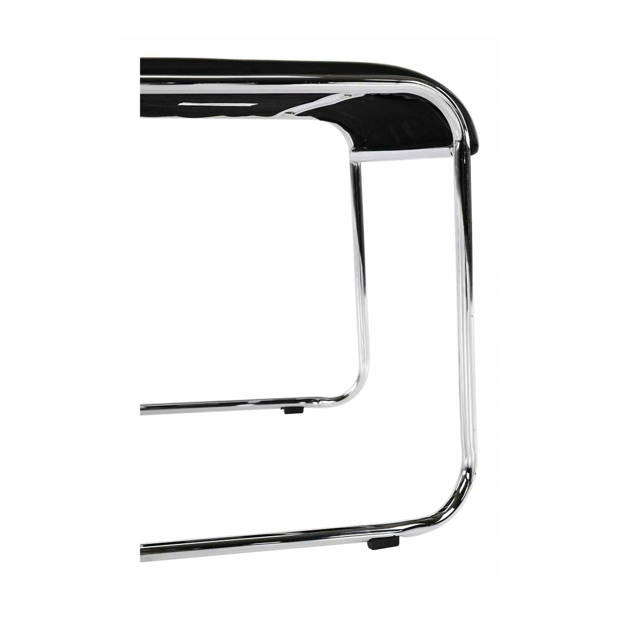 Scaun BULUT, negru, piele ecologica/metal, 50x56x76 cm
