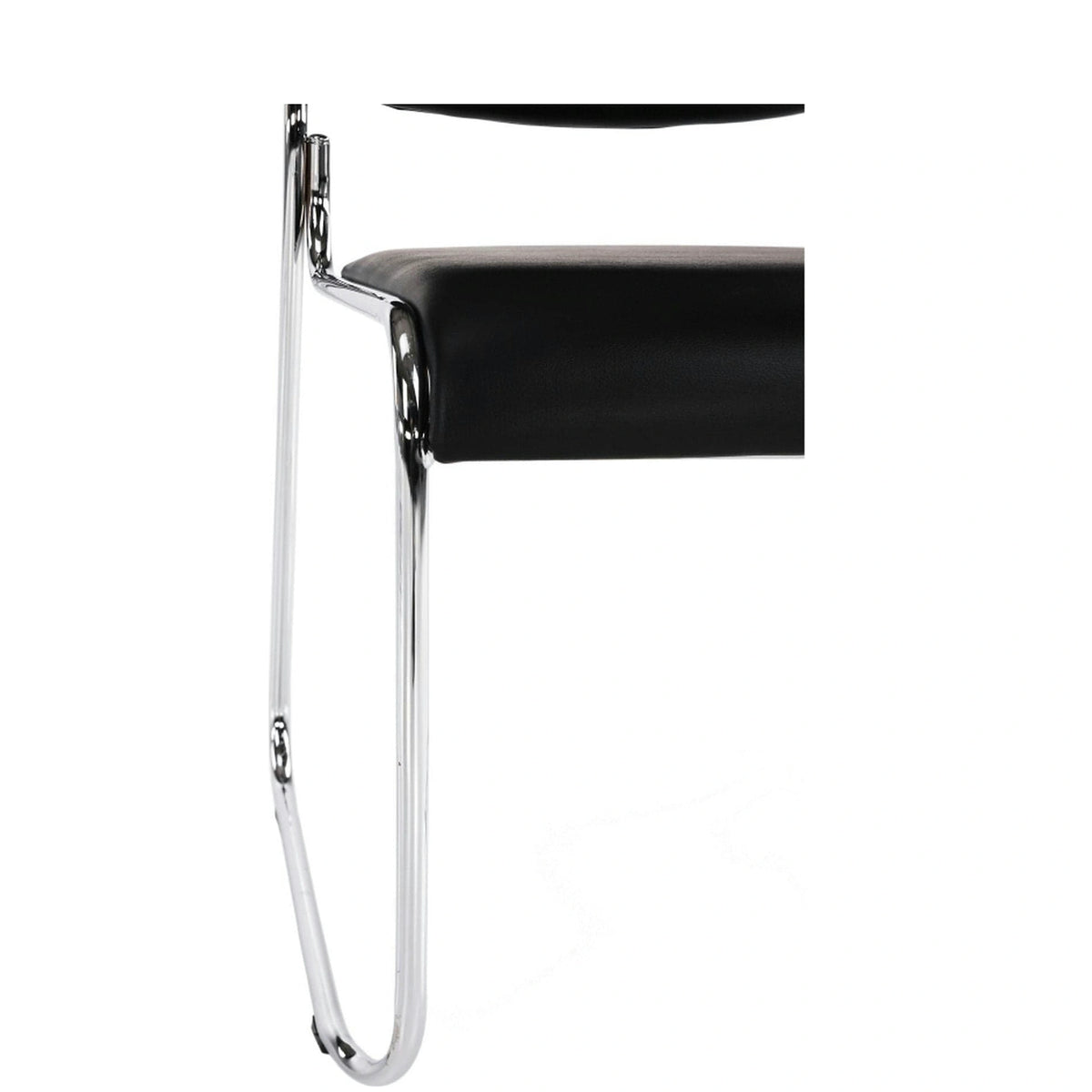 Scaun BULUT, negru, piele ecologica/metal, 50x56x76 cm