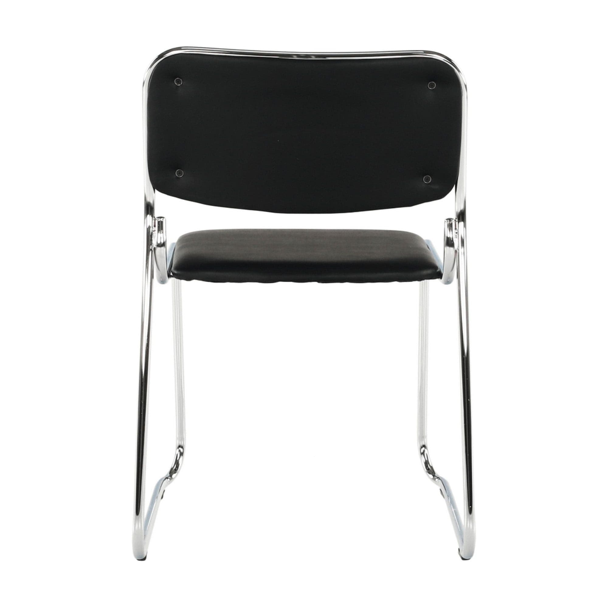 Scaun BULUT, negru, piele ecologica/metal, 50x56x76 cm