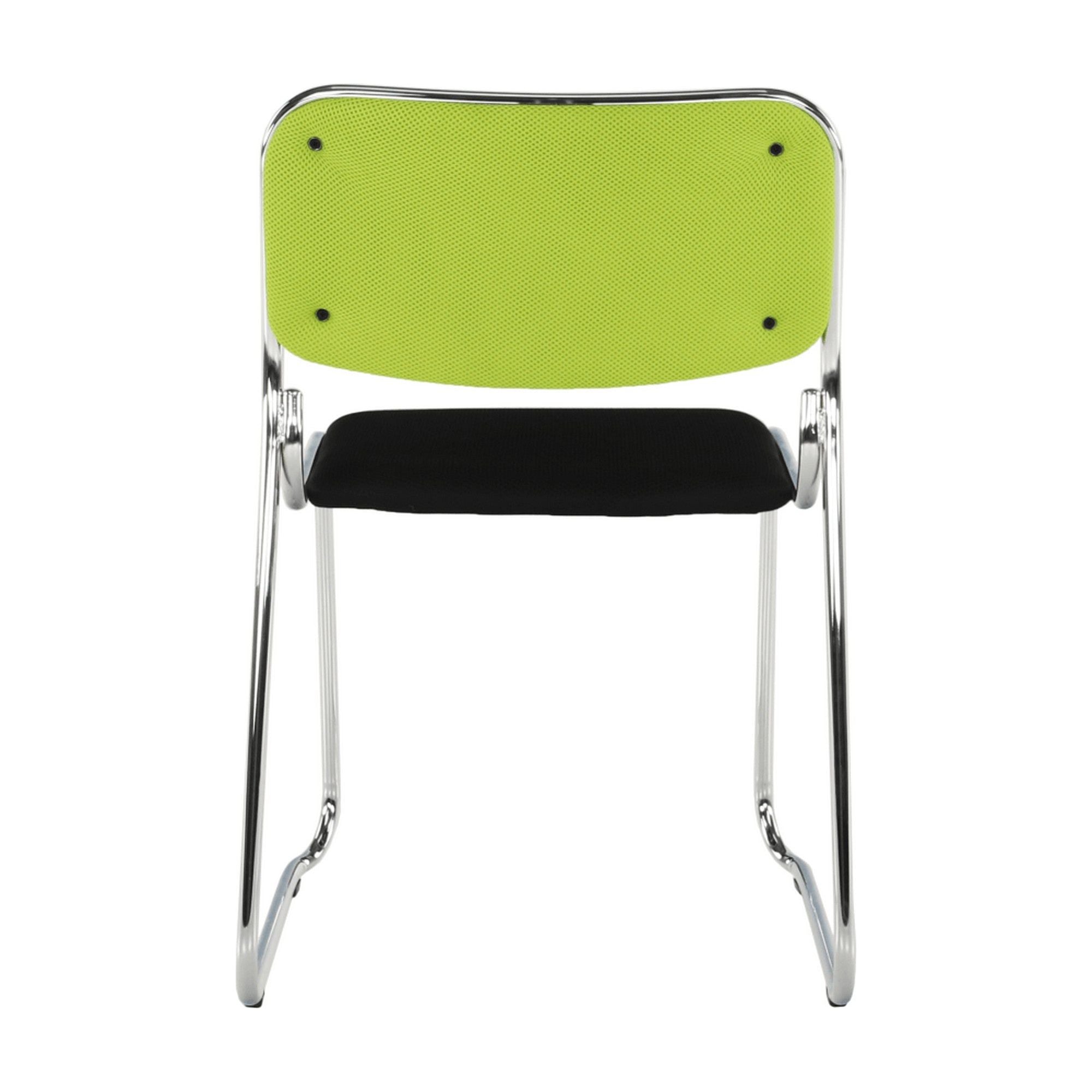 Scaun BULUT, verde/negru/crom, piele ecologica/metal, 50x56x76 cm
