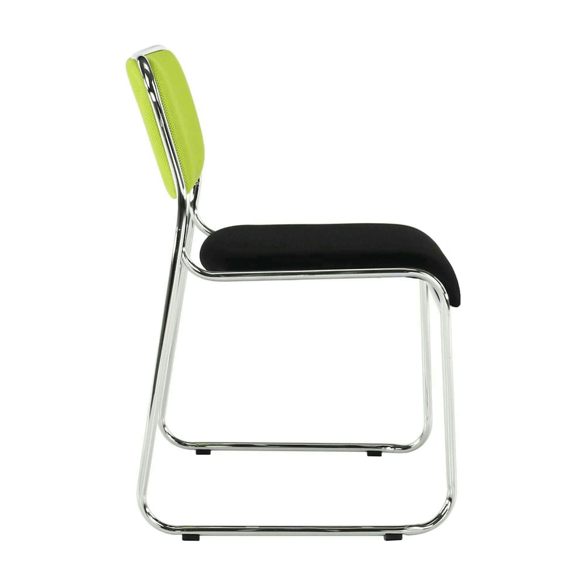 Scaun BULUT, verde/negru/crom, piele ecologica/metal, 50x56x76 cm