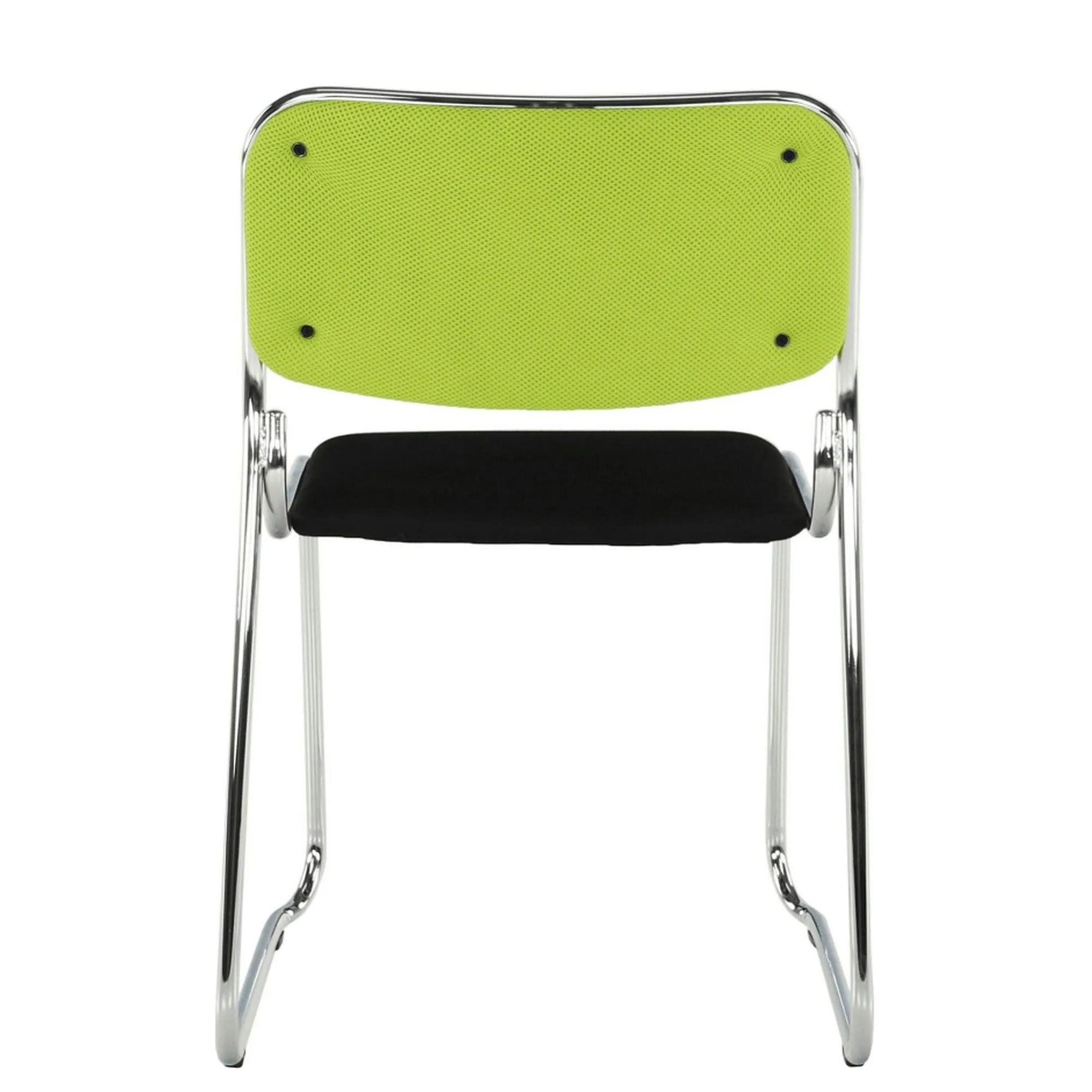 Scaun BULUT, verde/negru/crom, piele ecologica/metal, 50x56x76 cm